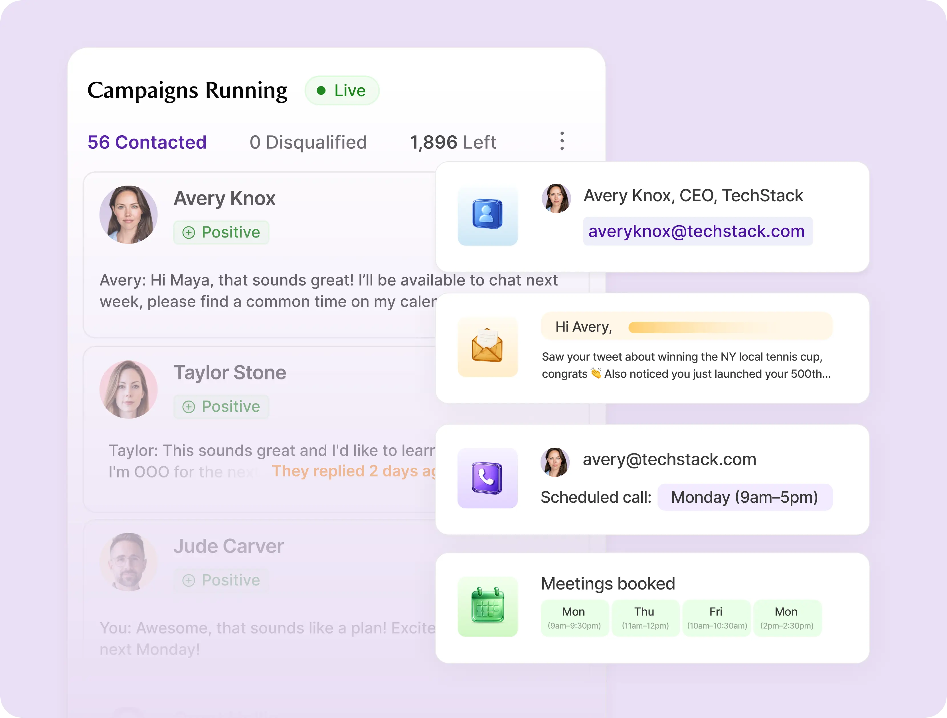 Artisan platform campaigns view