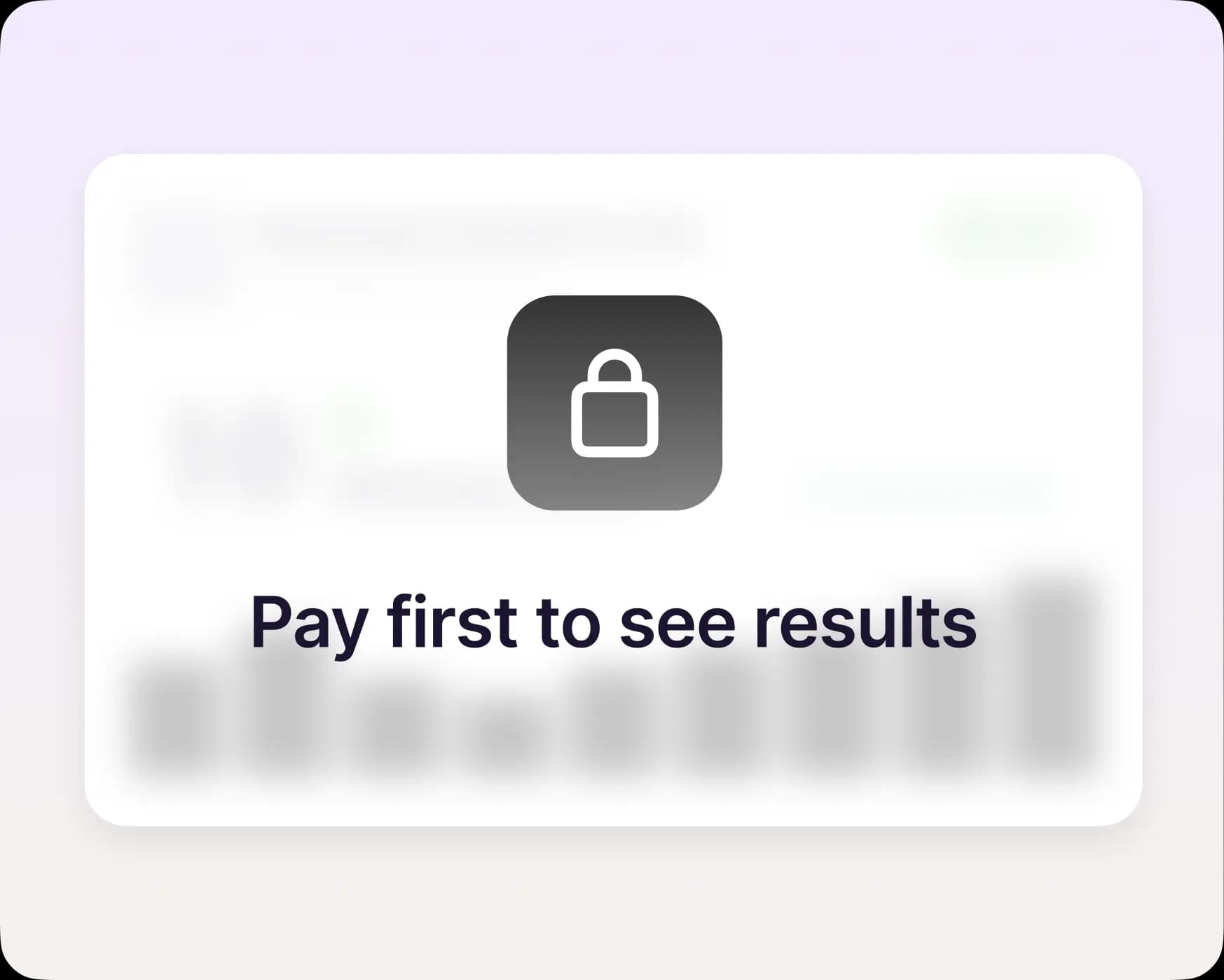 You pay before you see results