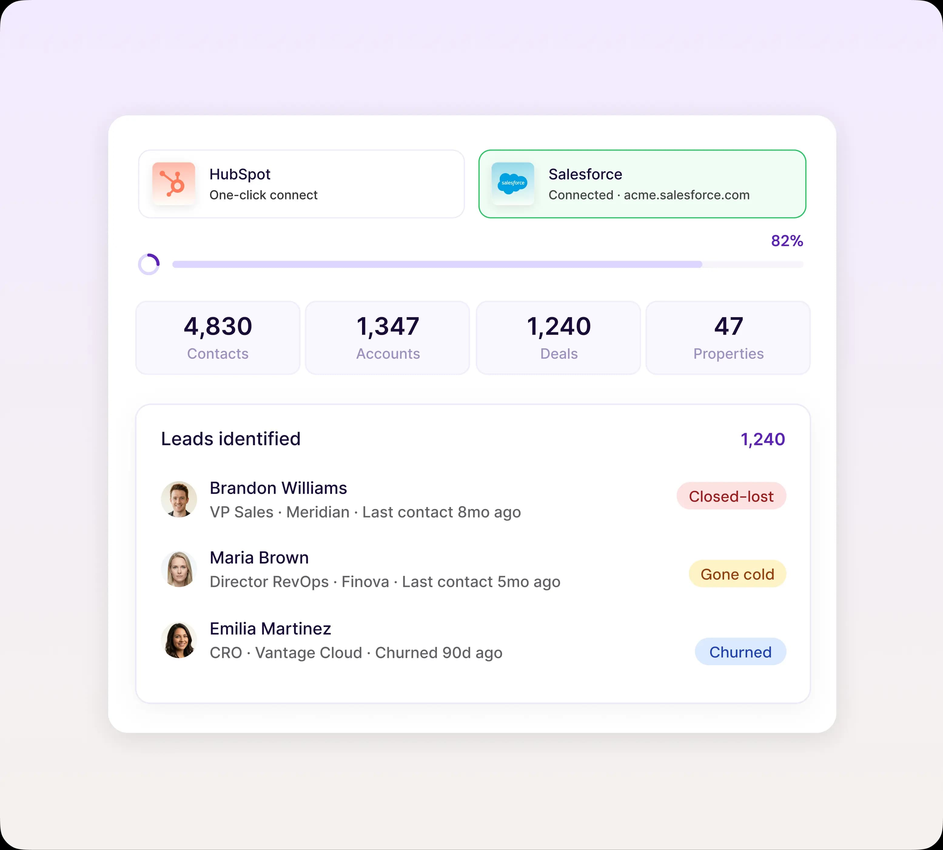 Connect your CRM