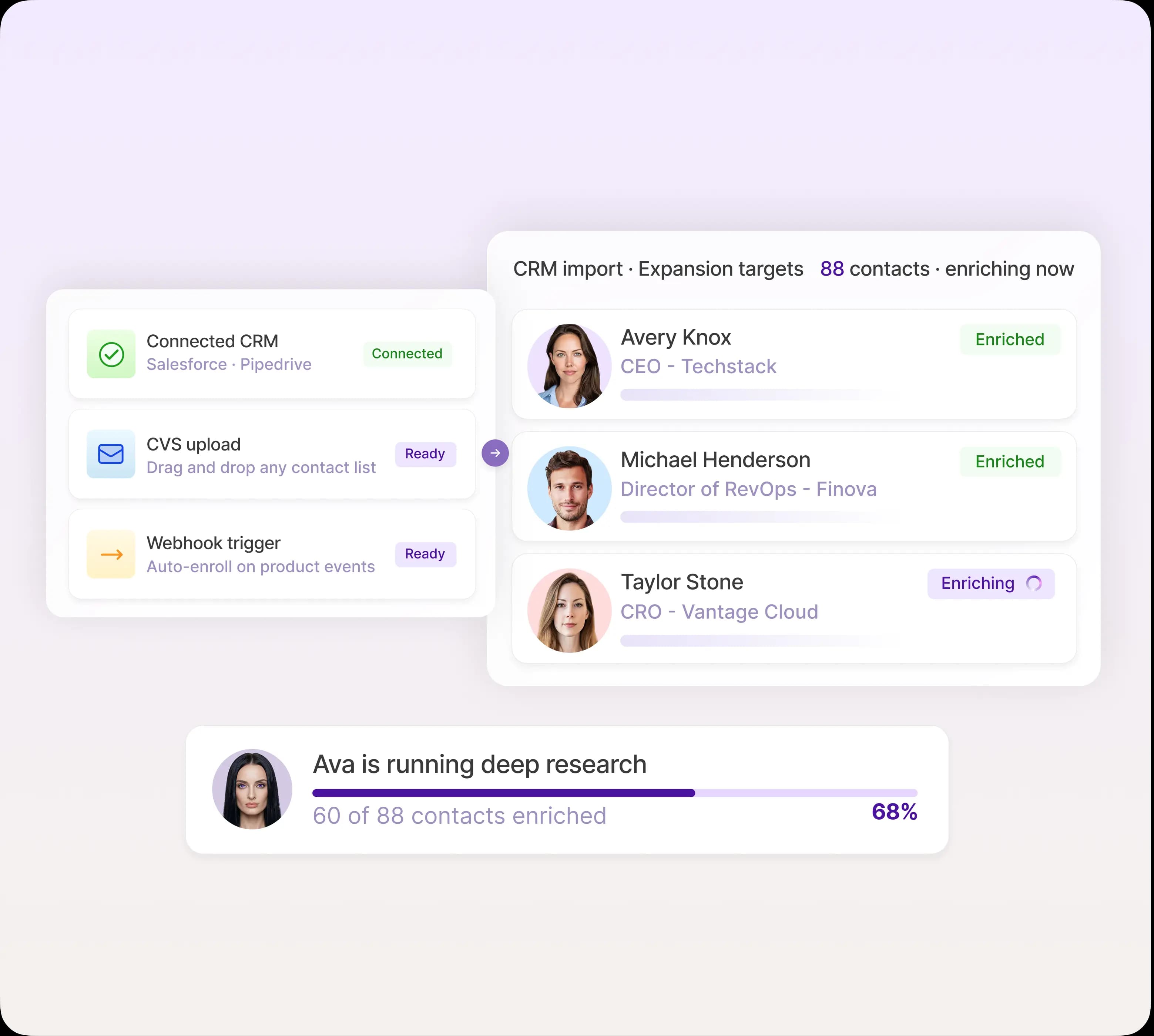 Send Ava your expansion targets