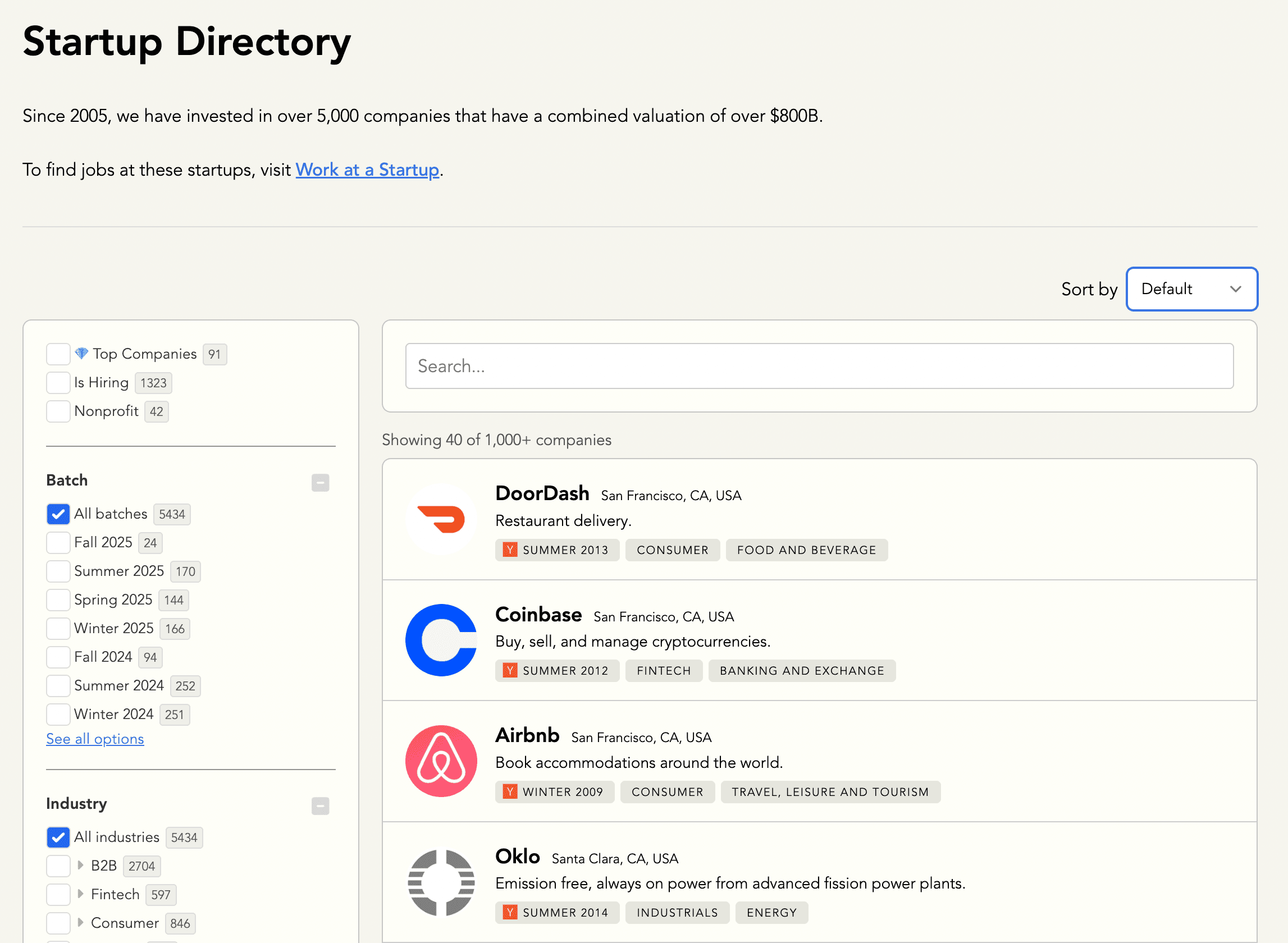 Startup Directory