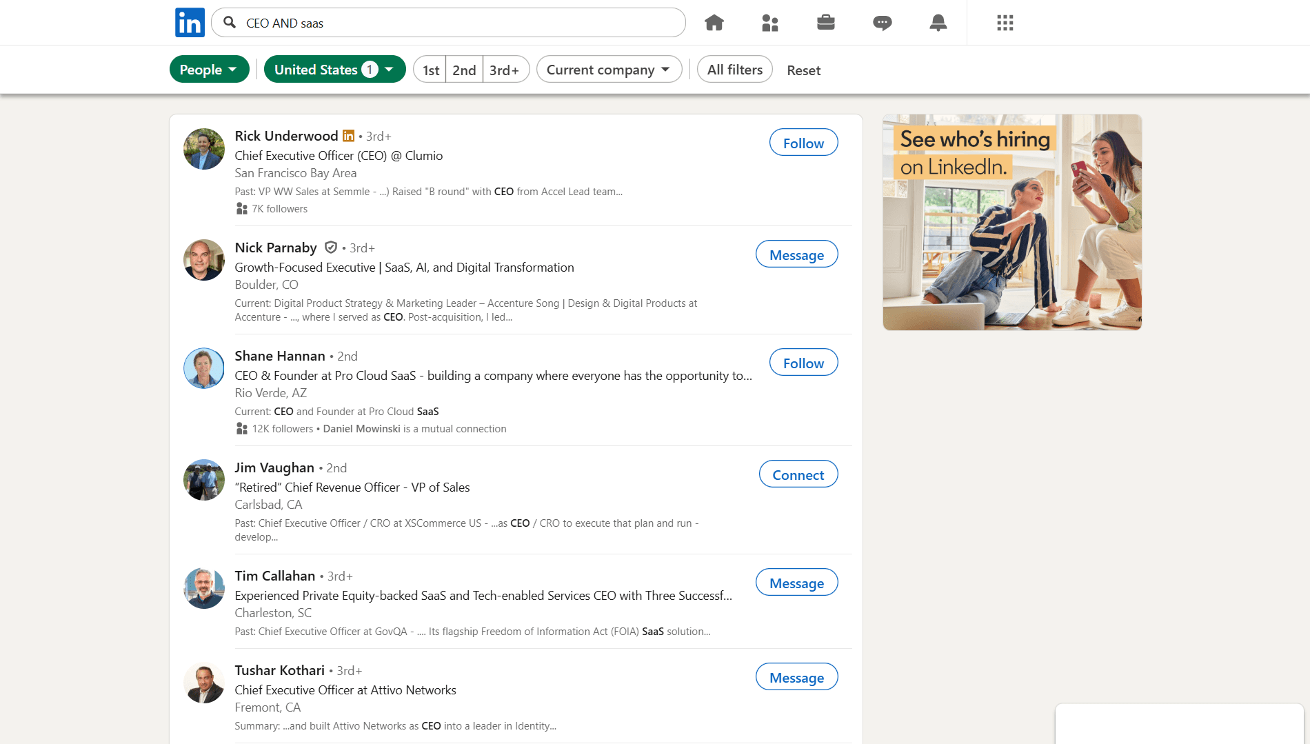 LinkedIn Search Example