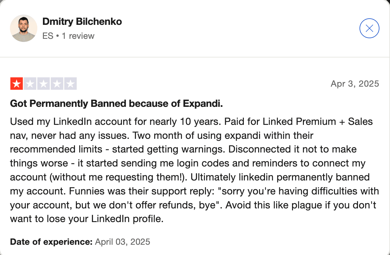 Trustpilot Expandi Review