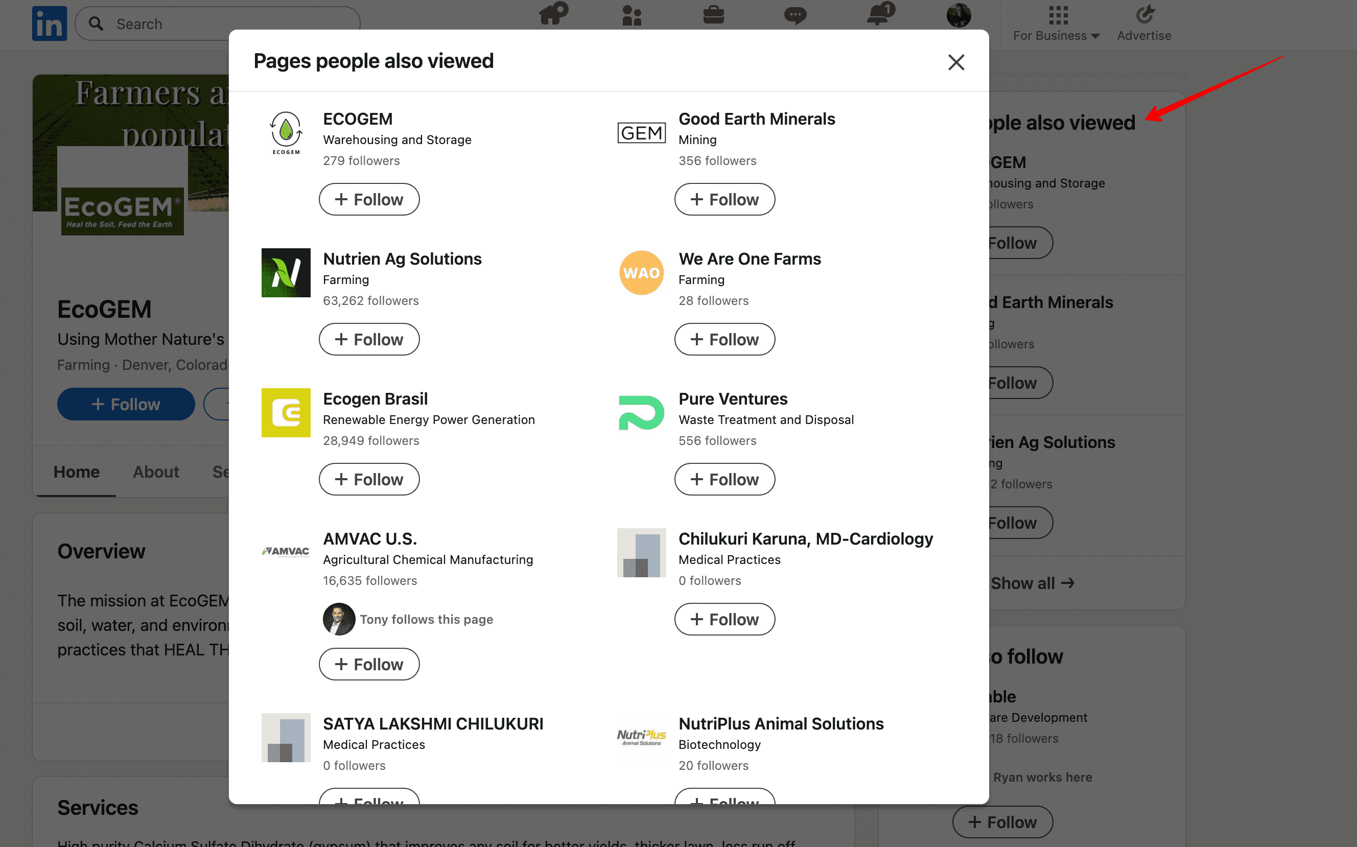 Find Similar Companies LinkedIn Feature