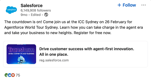 Salesforce Event Post