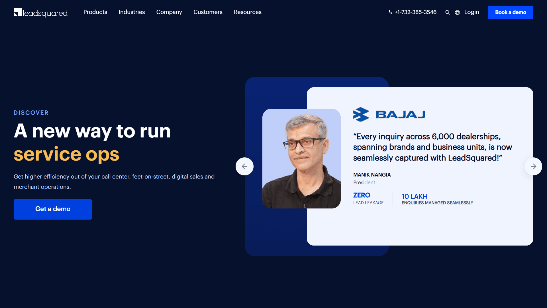 LeadSquared Homepage
