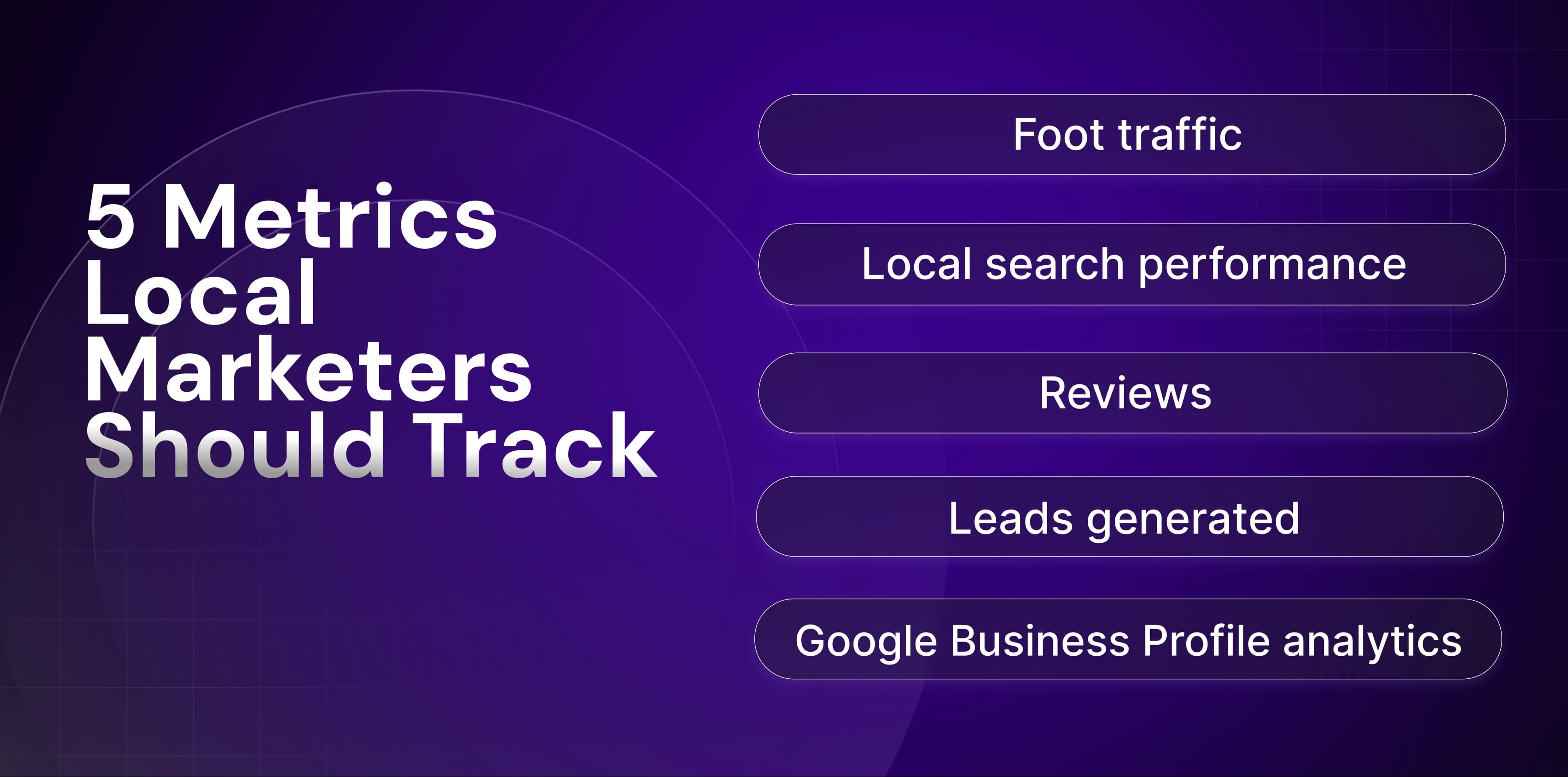 Local Marketing Metrics