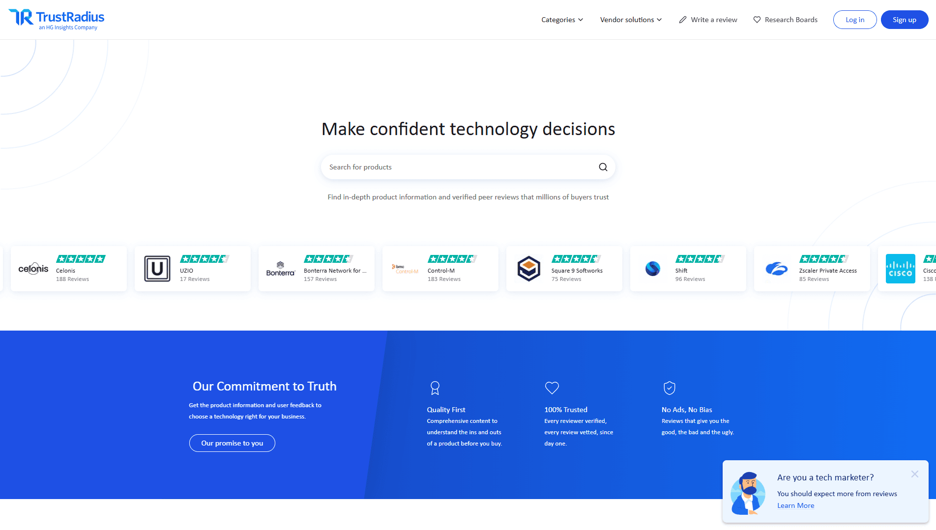 TrustRadius Homepage