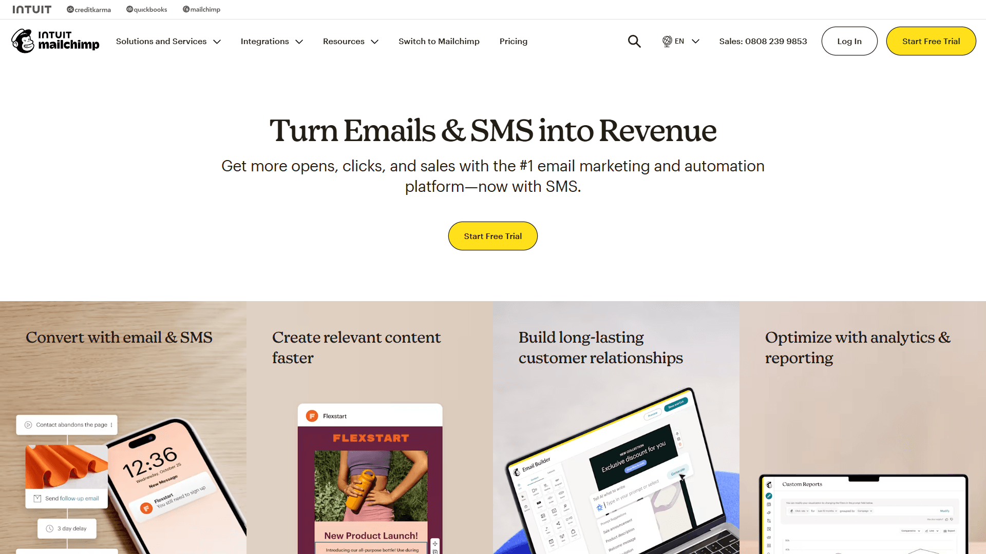 Mailchimp Homepage