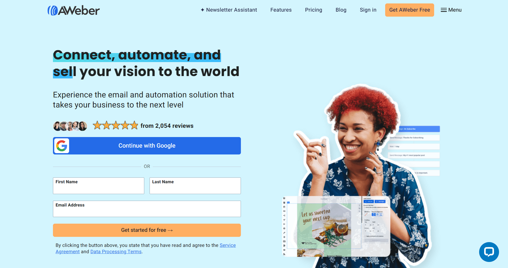 AWeber Homepage