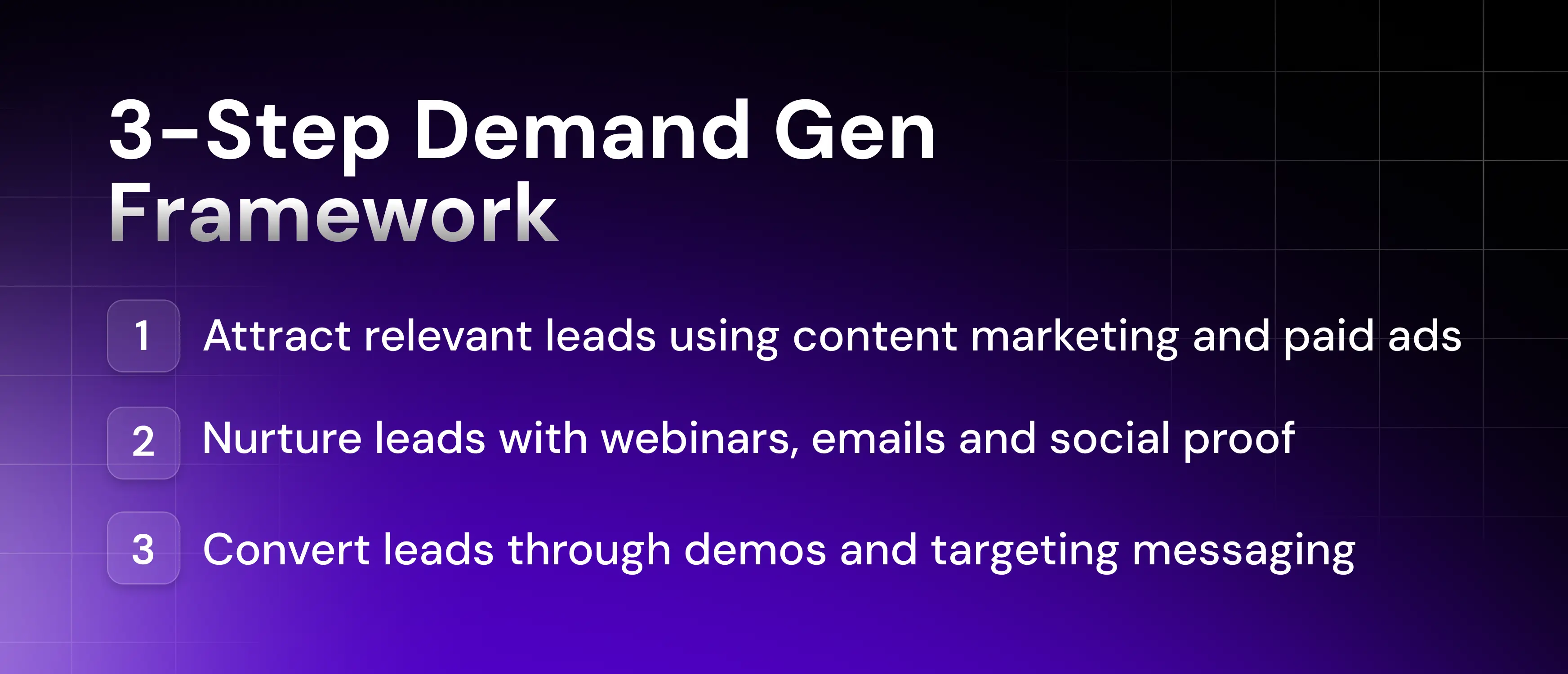 Demand Gen Framework