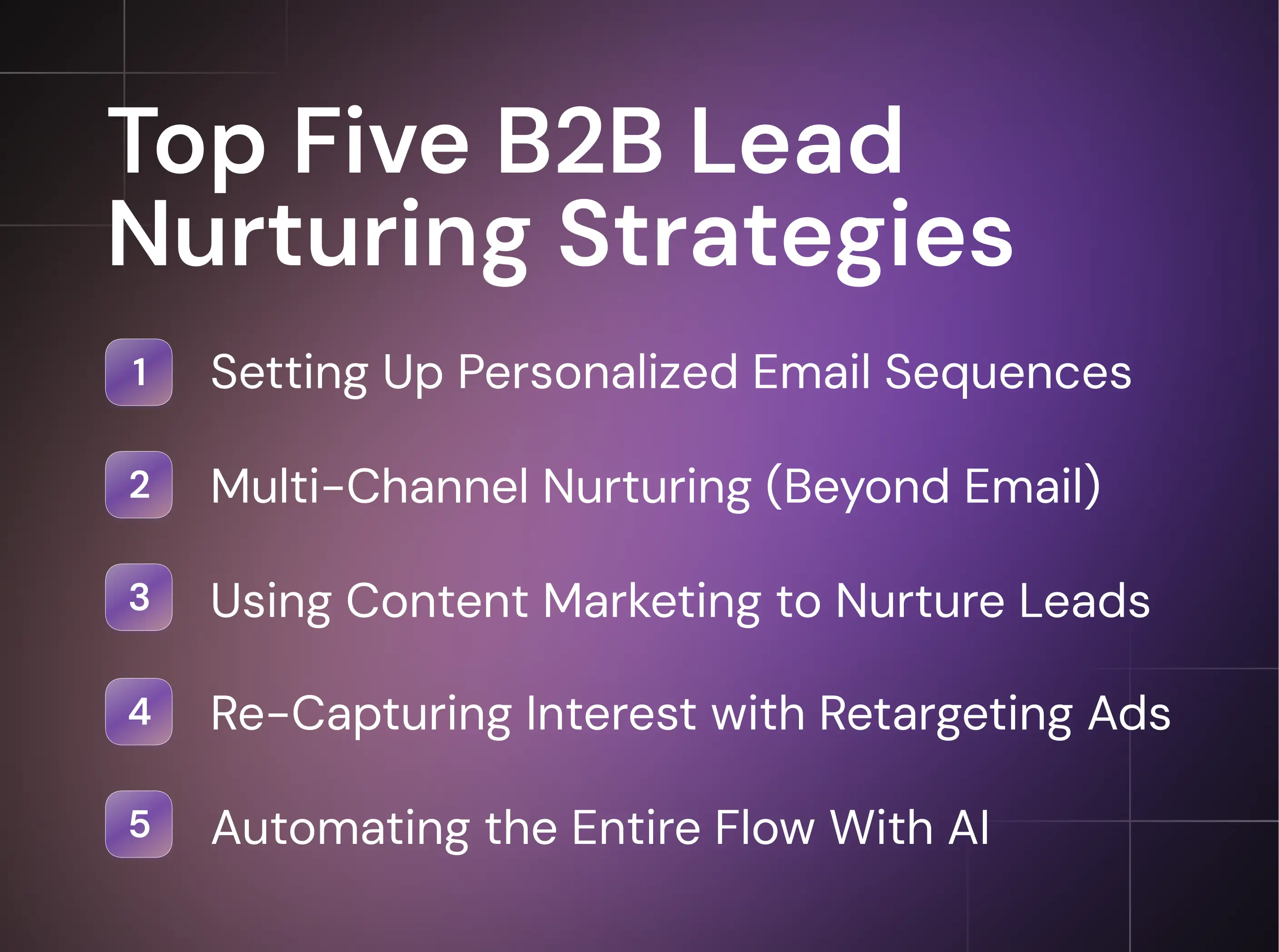 Top Five B2B Lead Nurturing Strategies