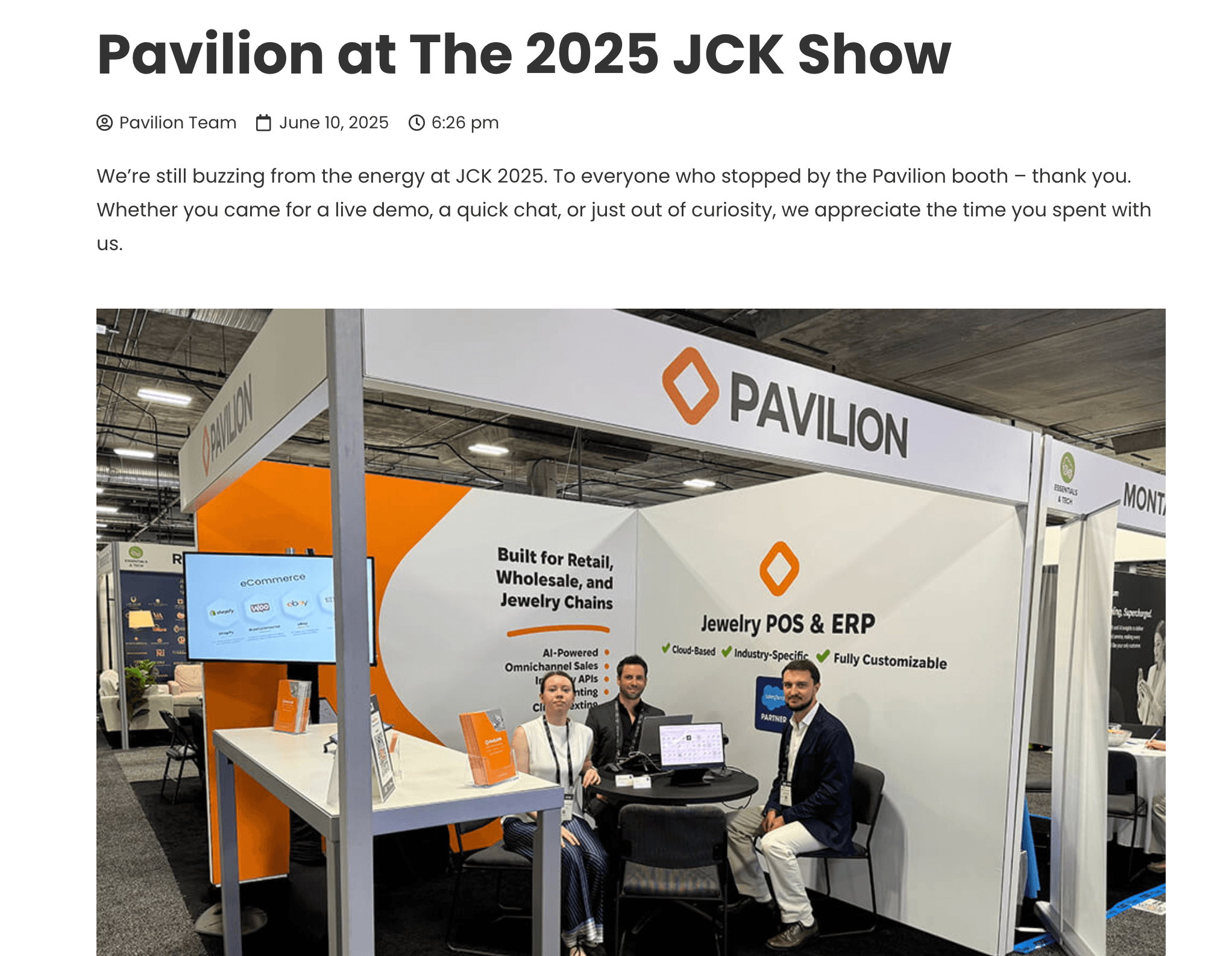 JCK Show Pavilion