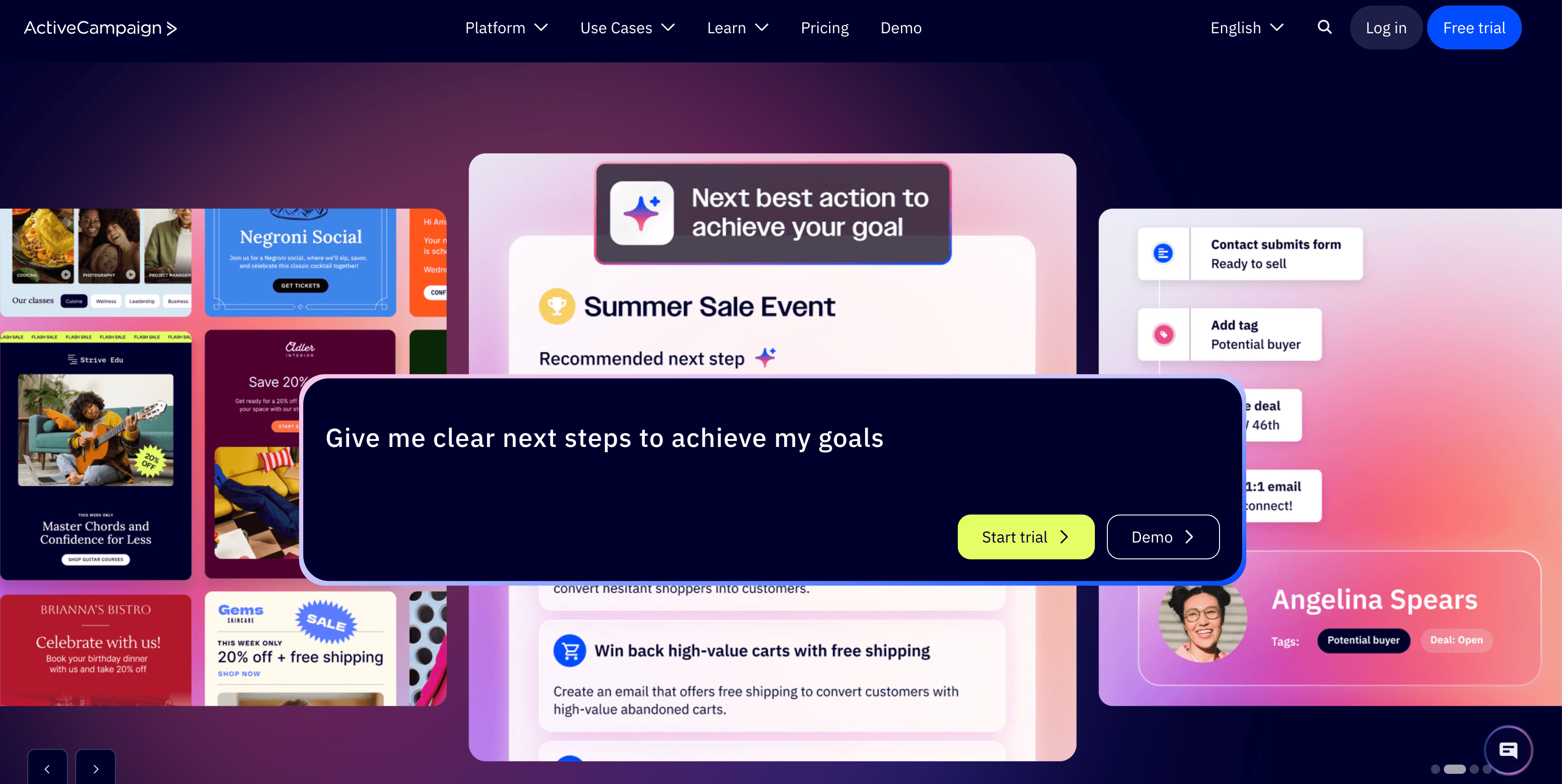 ActiveCampaign Homepage