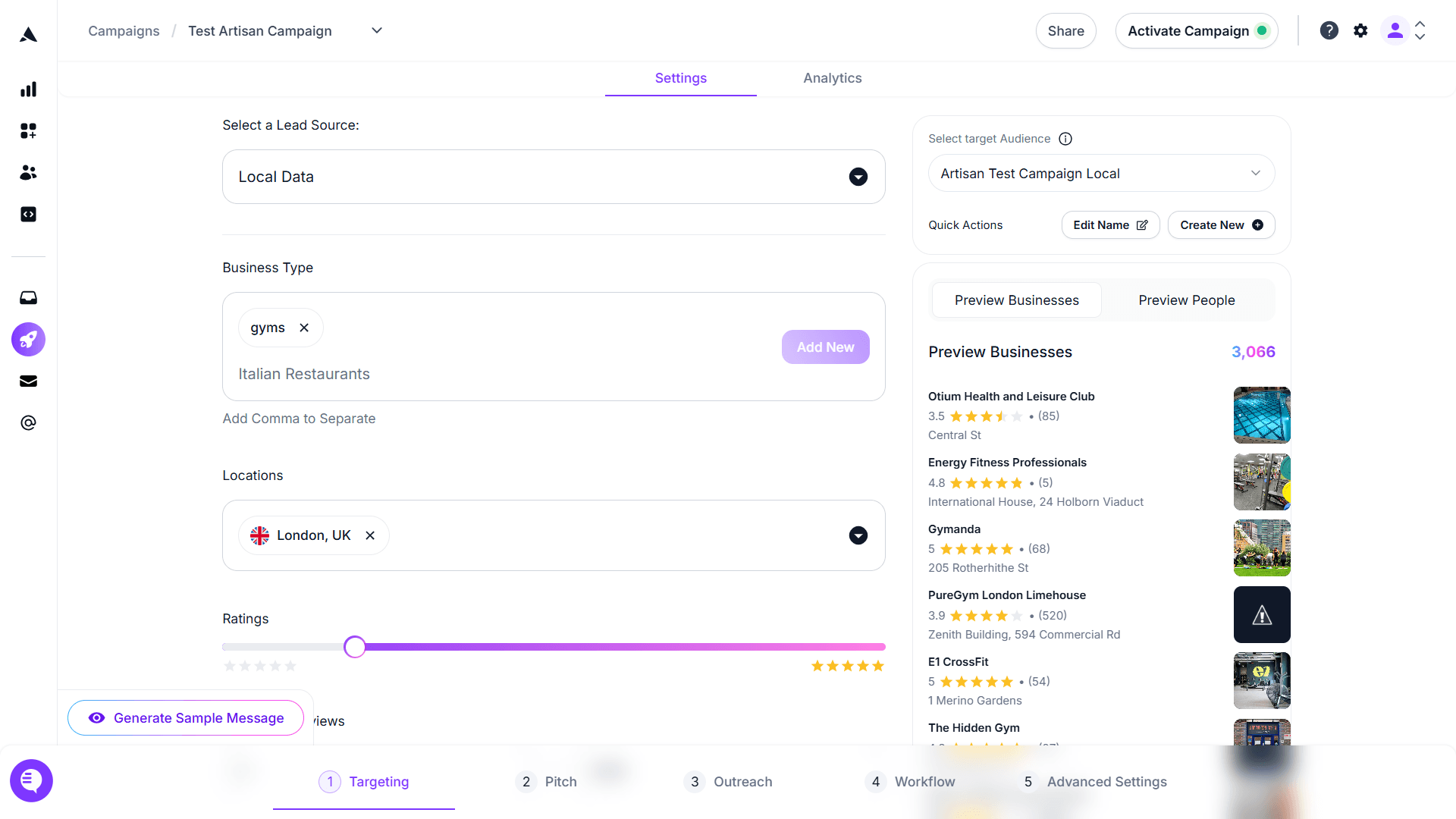 Artisan Campaign 2 (Local Leads)