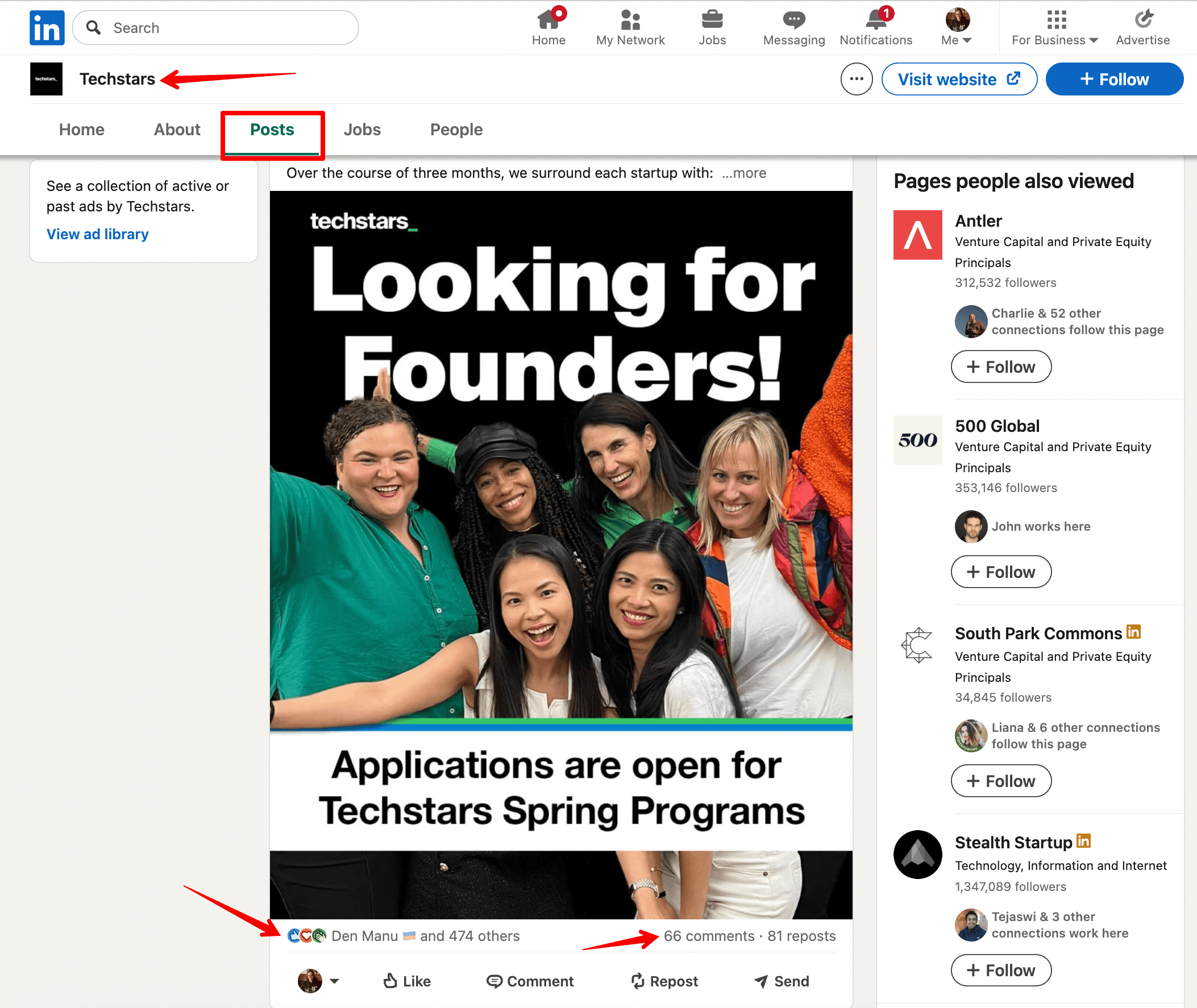 Techstars Posts Feed LinkedIn
