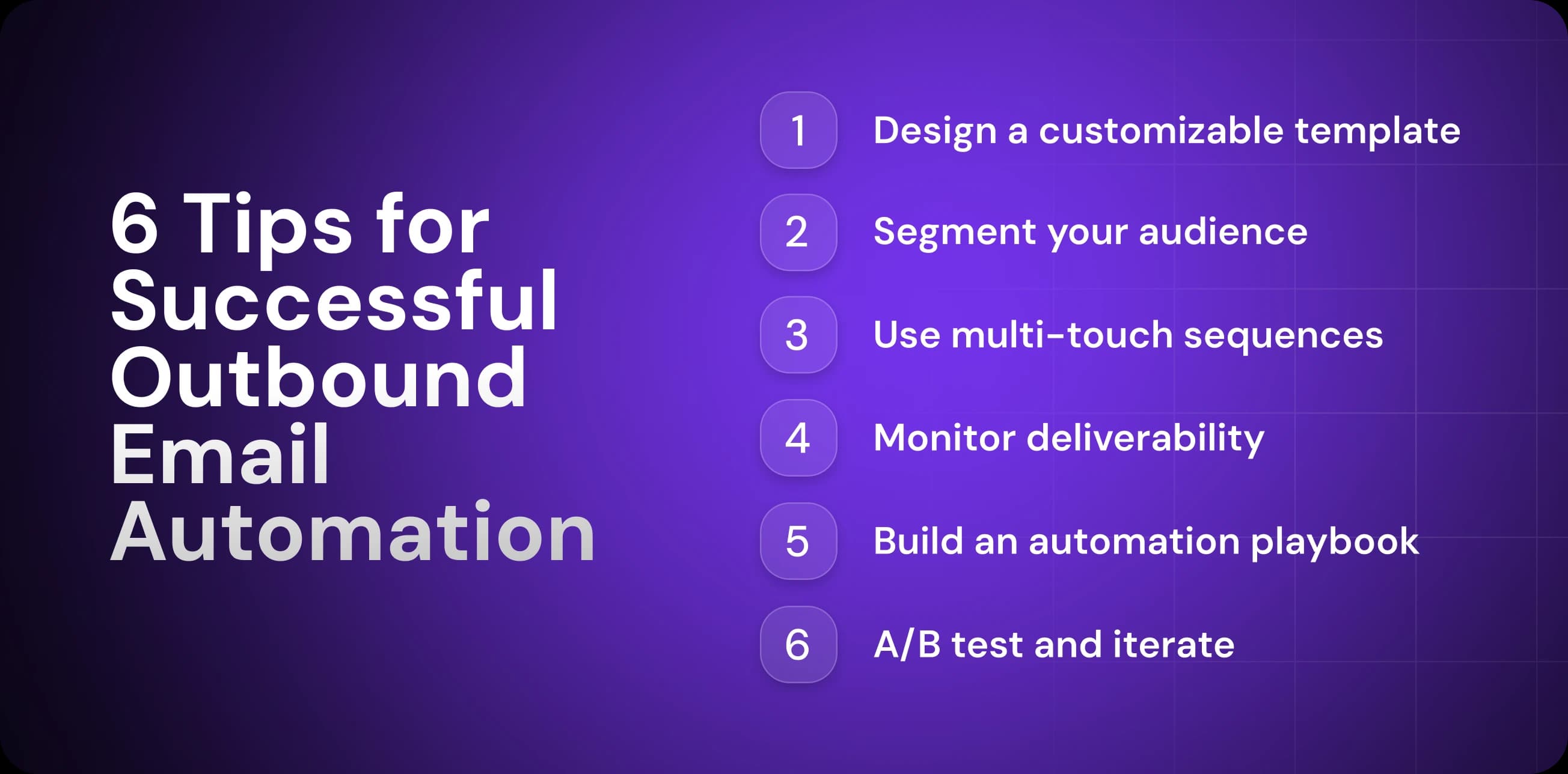 6 Tips for Successful Outbound Email Automation