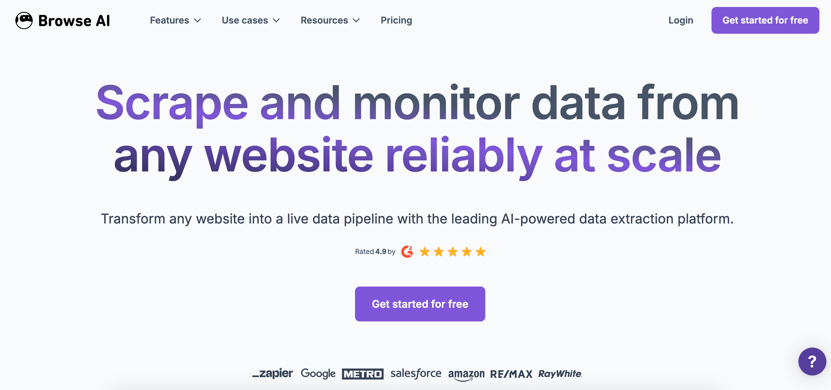 BrowseAI Homepage