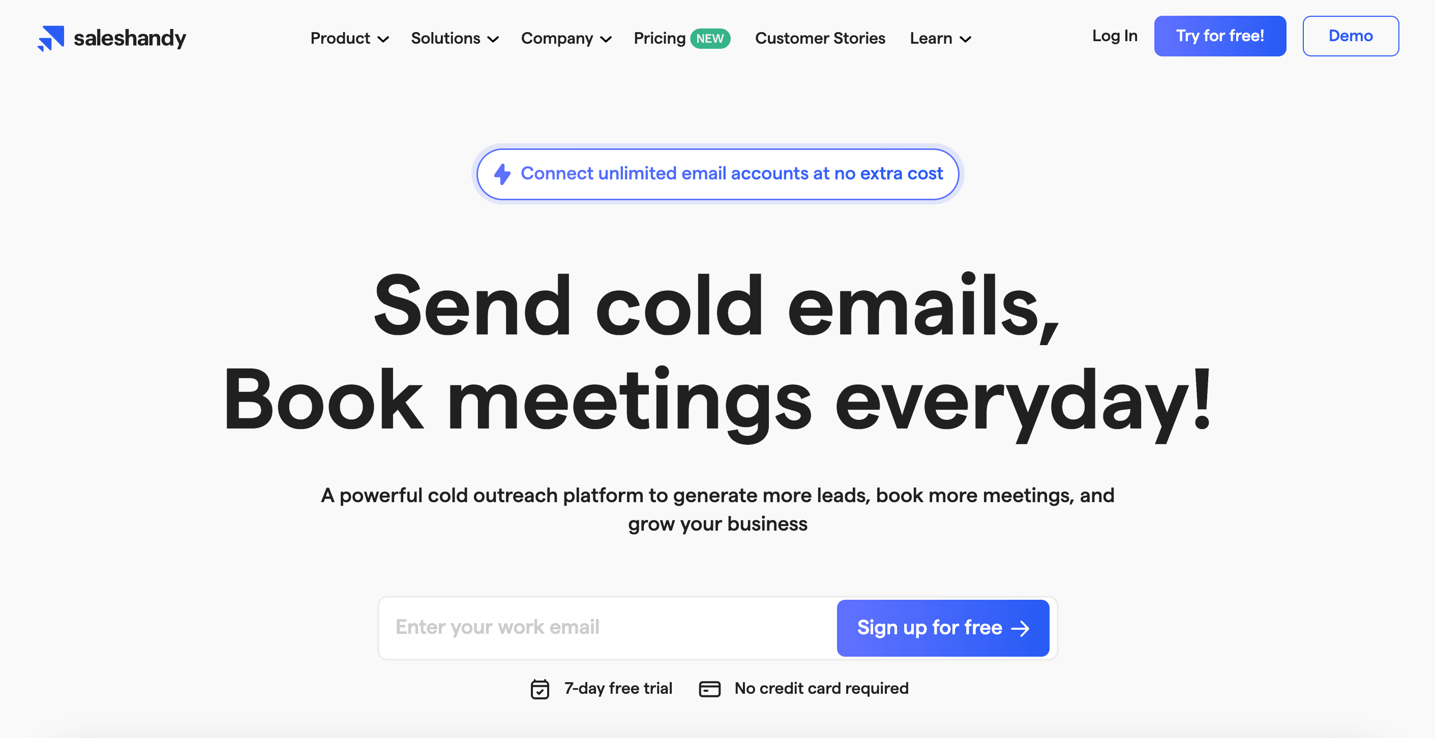 Saleshandy Home Page