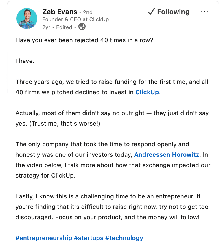 Zeb Evans Demand Gen Post