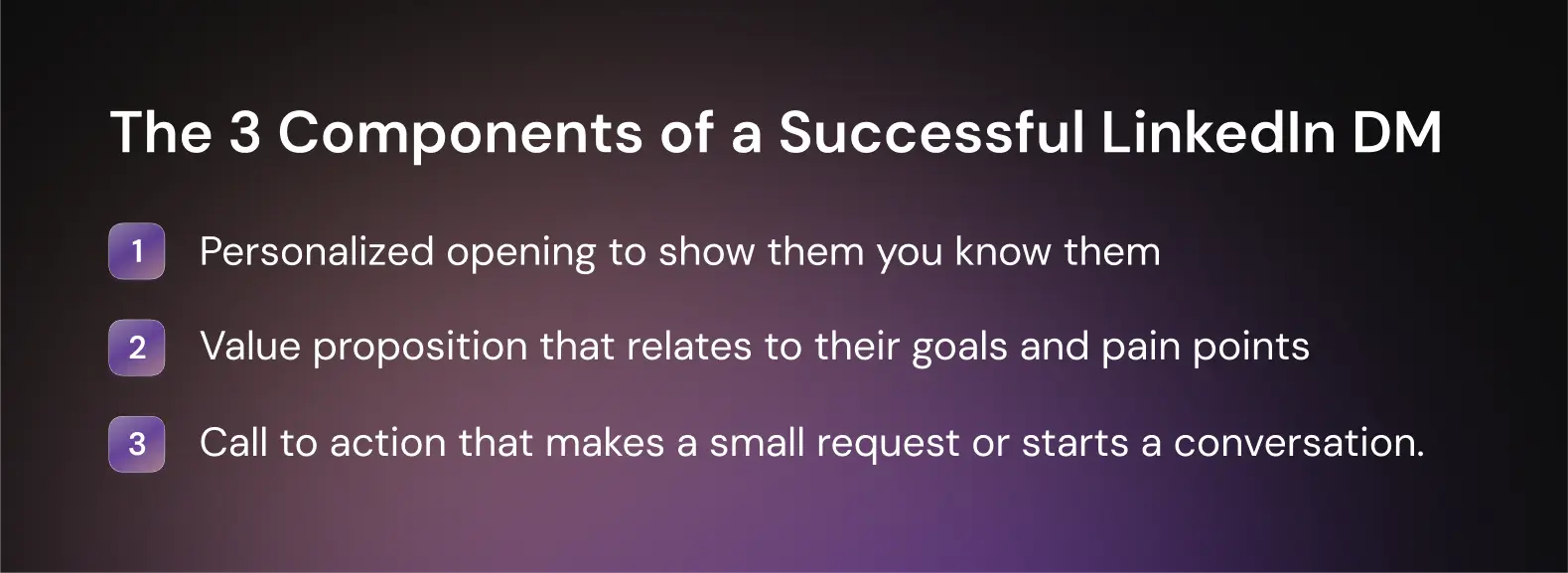 The 3 Components of a Successful LinkedIn DM