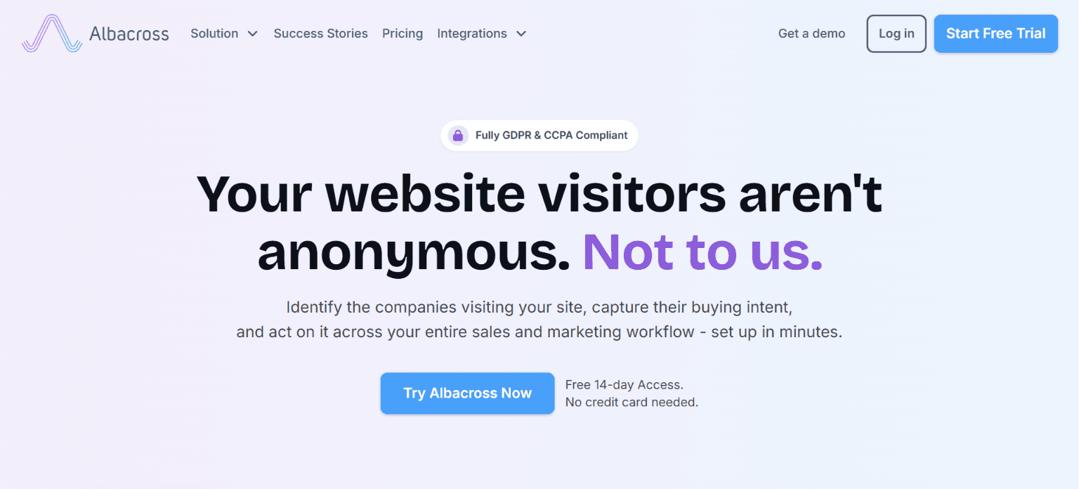 Albacross Homepage