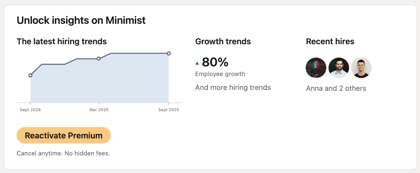 Employee Growth Filter LinkedIn