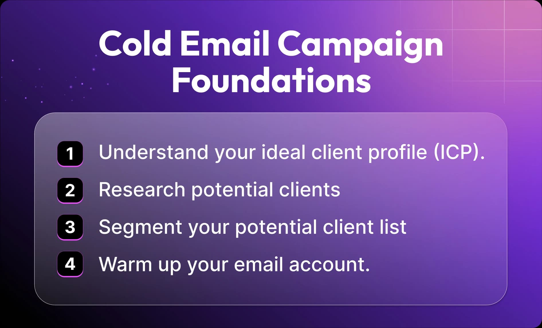 Cold Email Campaign Foundations