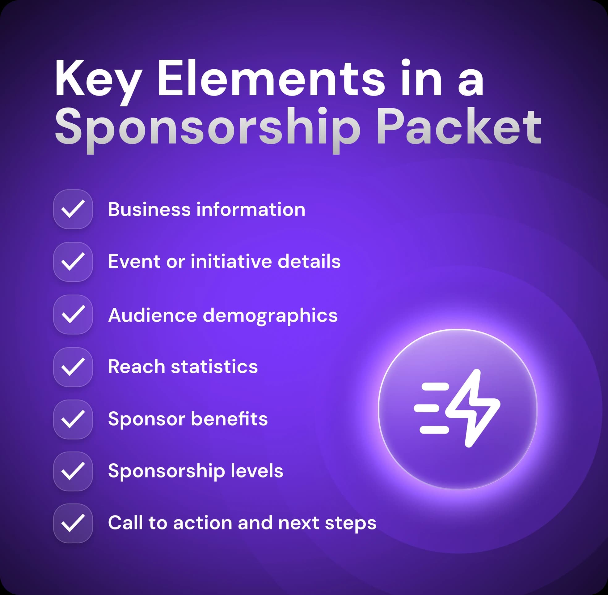 Key Elements in a Sponsorship Packet
