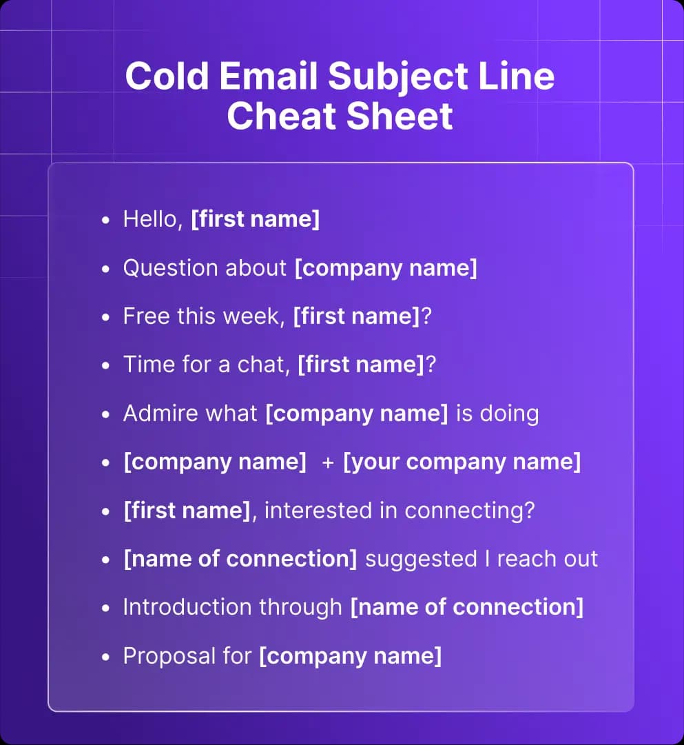 cold subject email lines