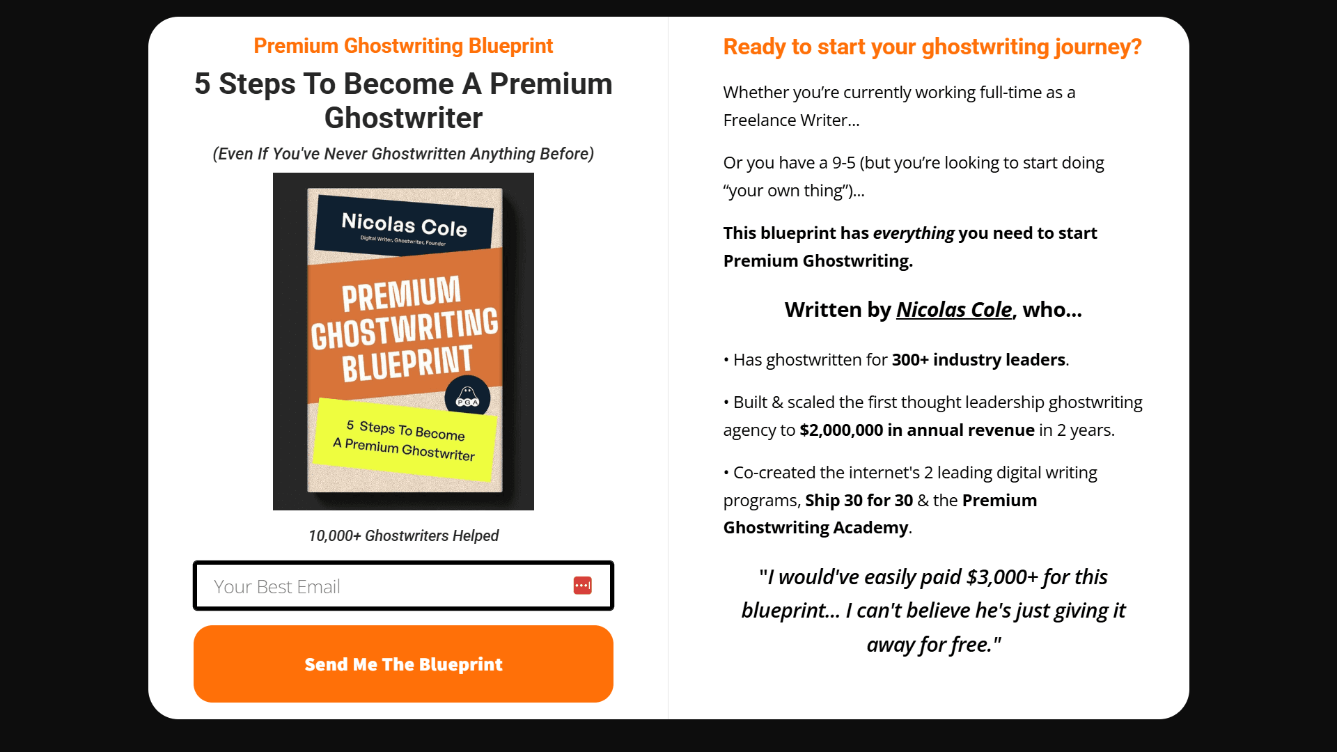 Ghostwriting Academy Lead Magnet