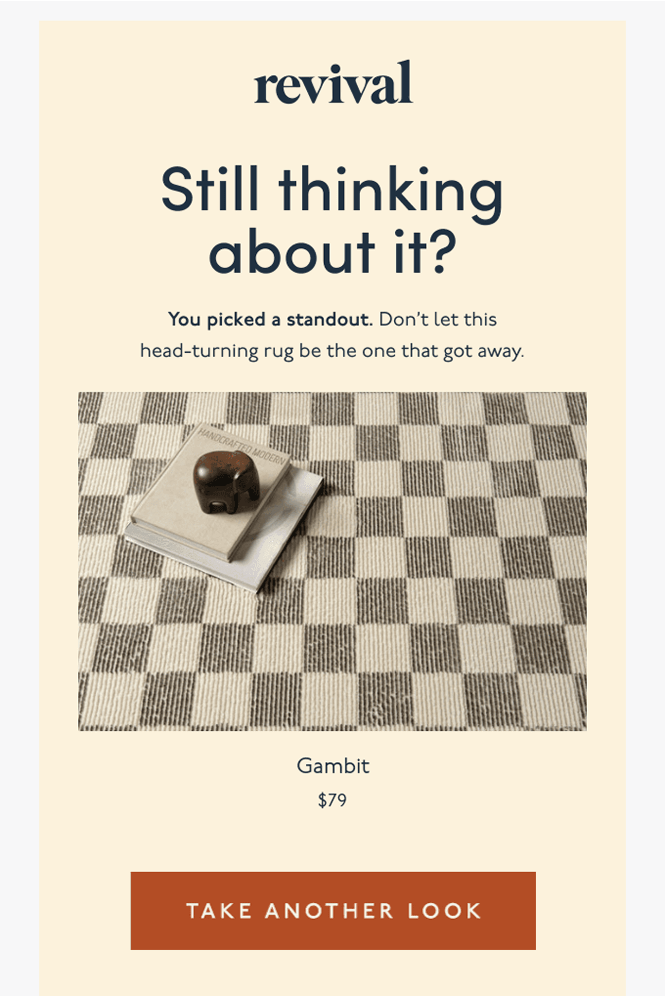 Revival Unfinished Checkout Emai