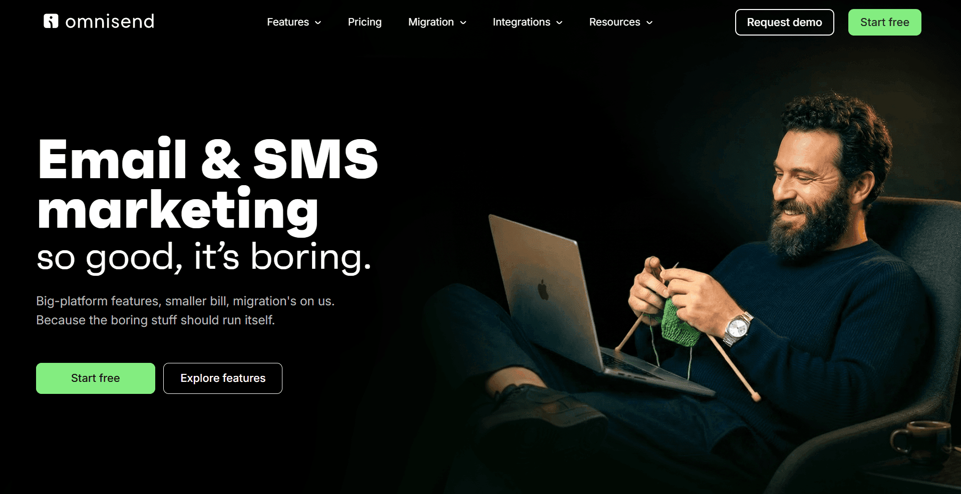 Omnisend Homepage