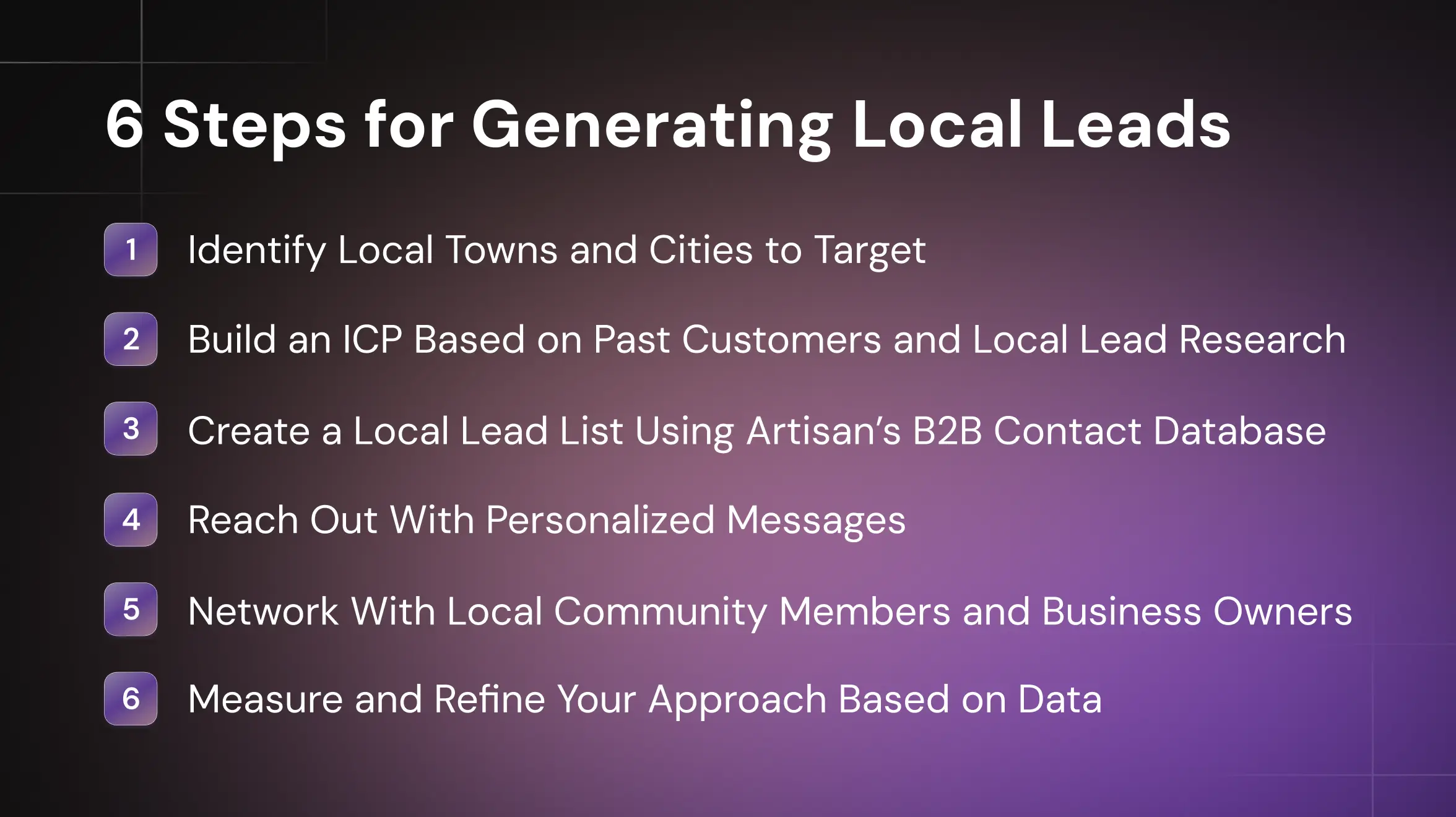 6 Steps for Generating Local Leads
