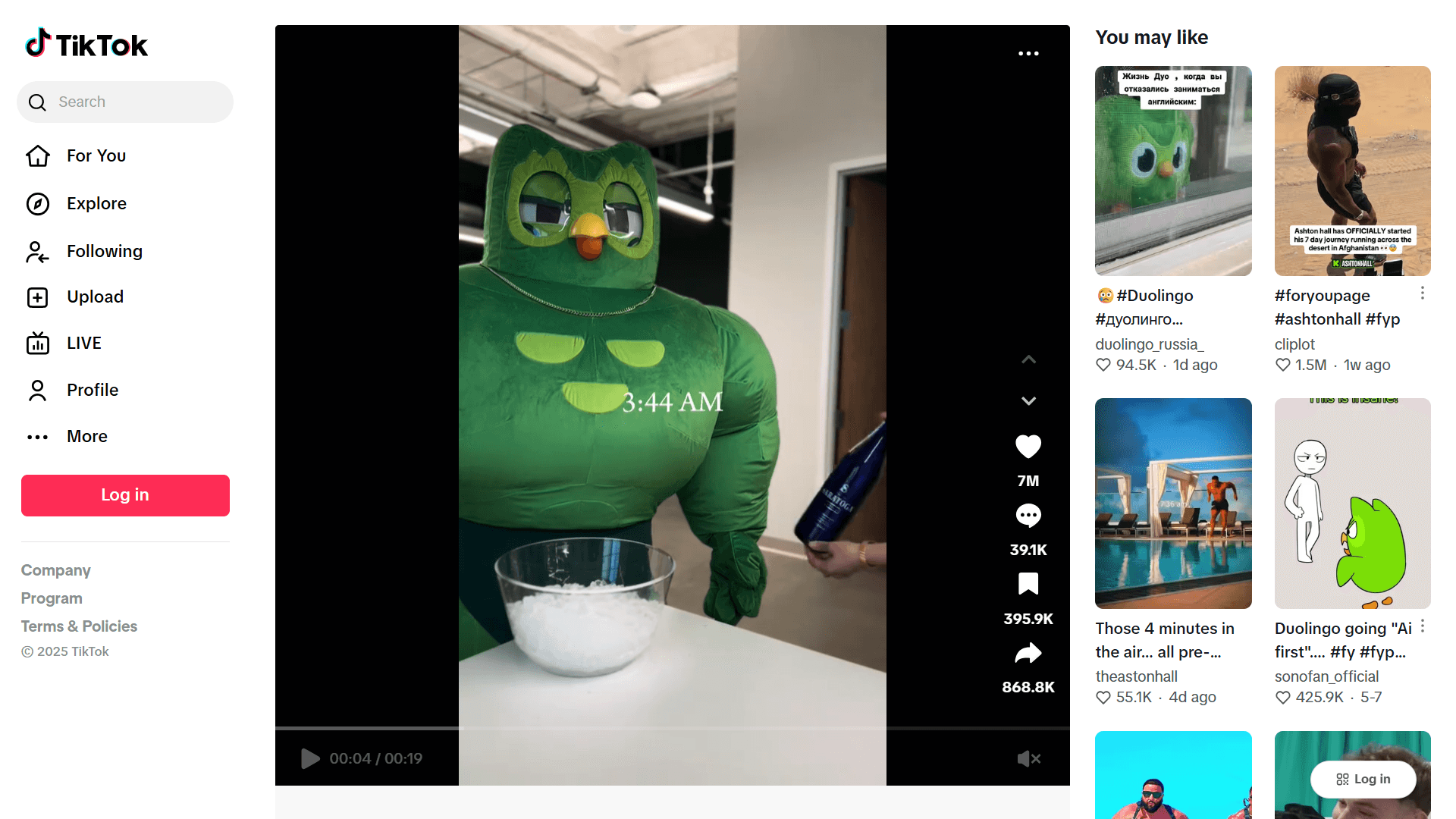 Duolingo TikTok Video