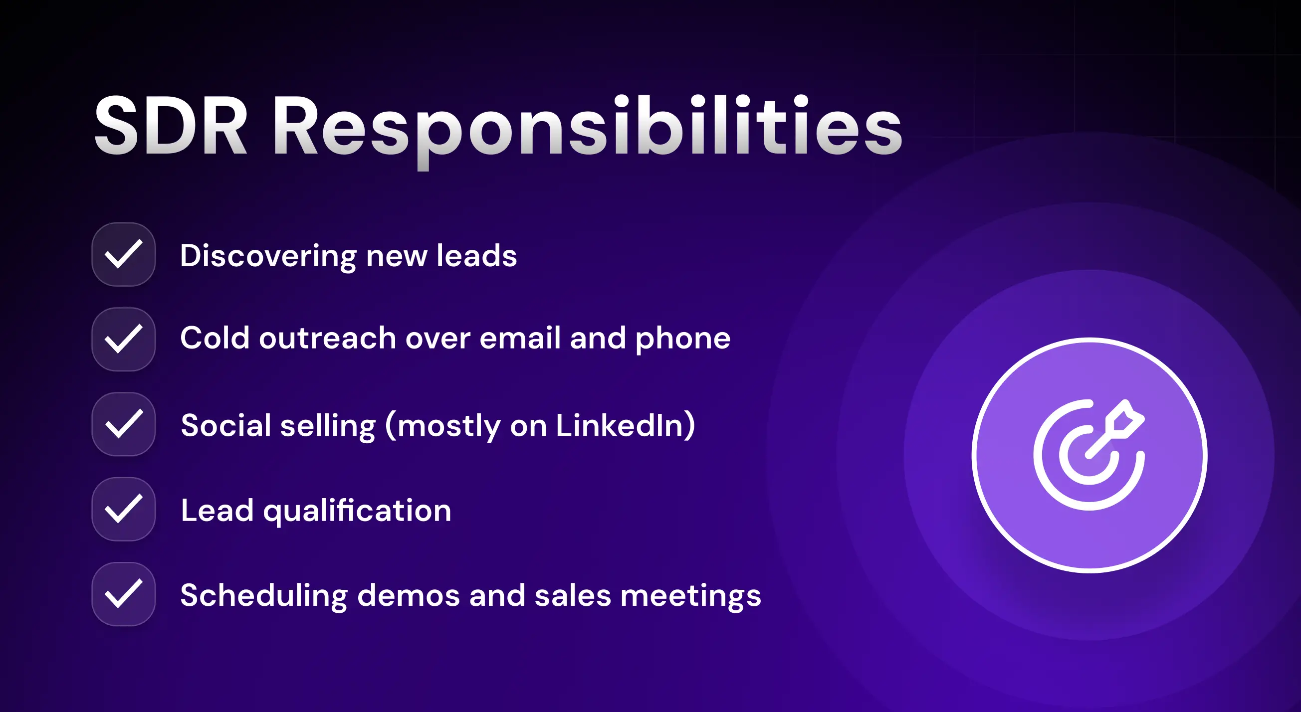 SDR Responsibilities