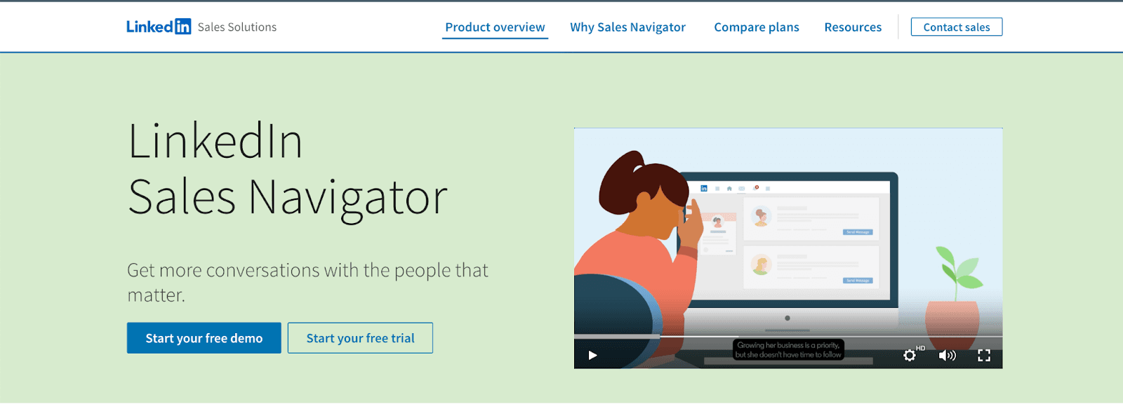 LinkedIn Sales Navigator Home