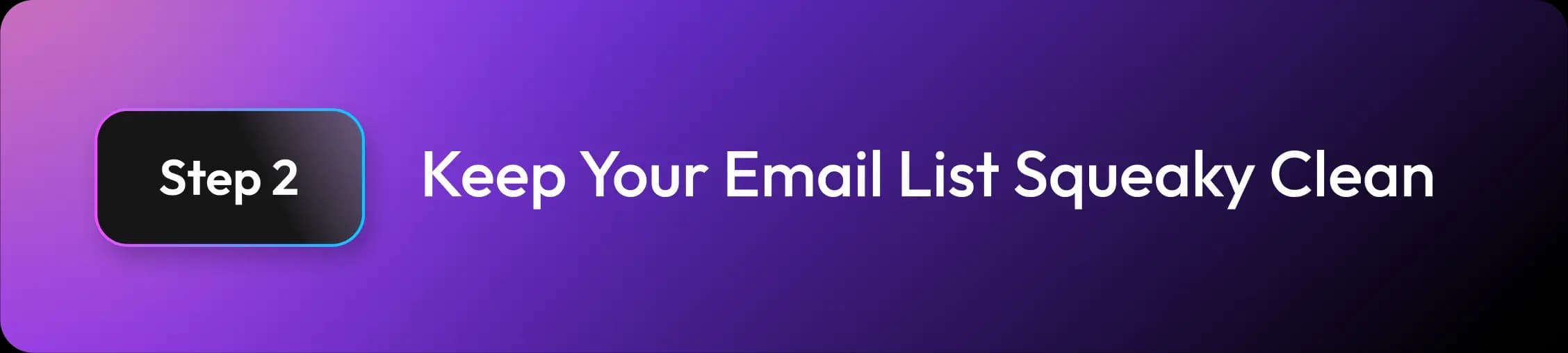 Step 2: Maintain a Clean Email List