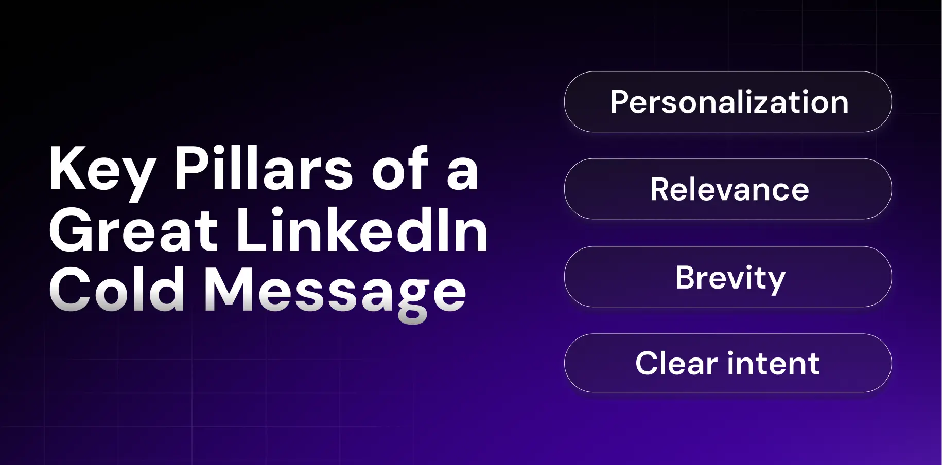 Key Pillars of a LinkedIn Message