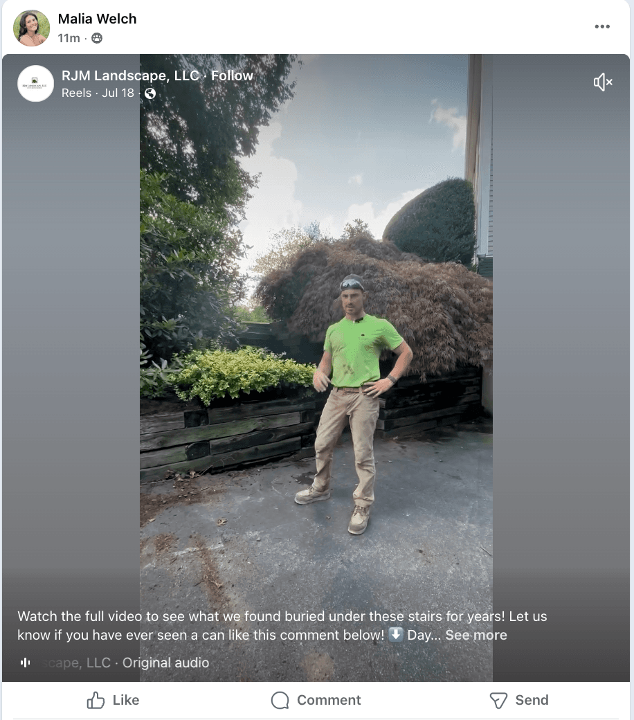 Facebook Business Group Post Example