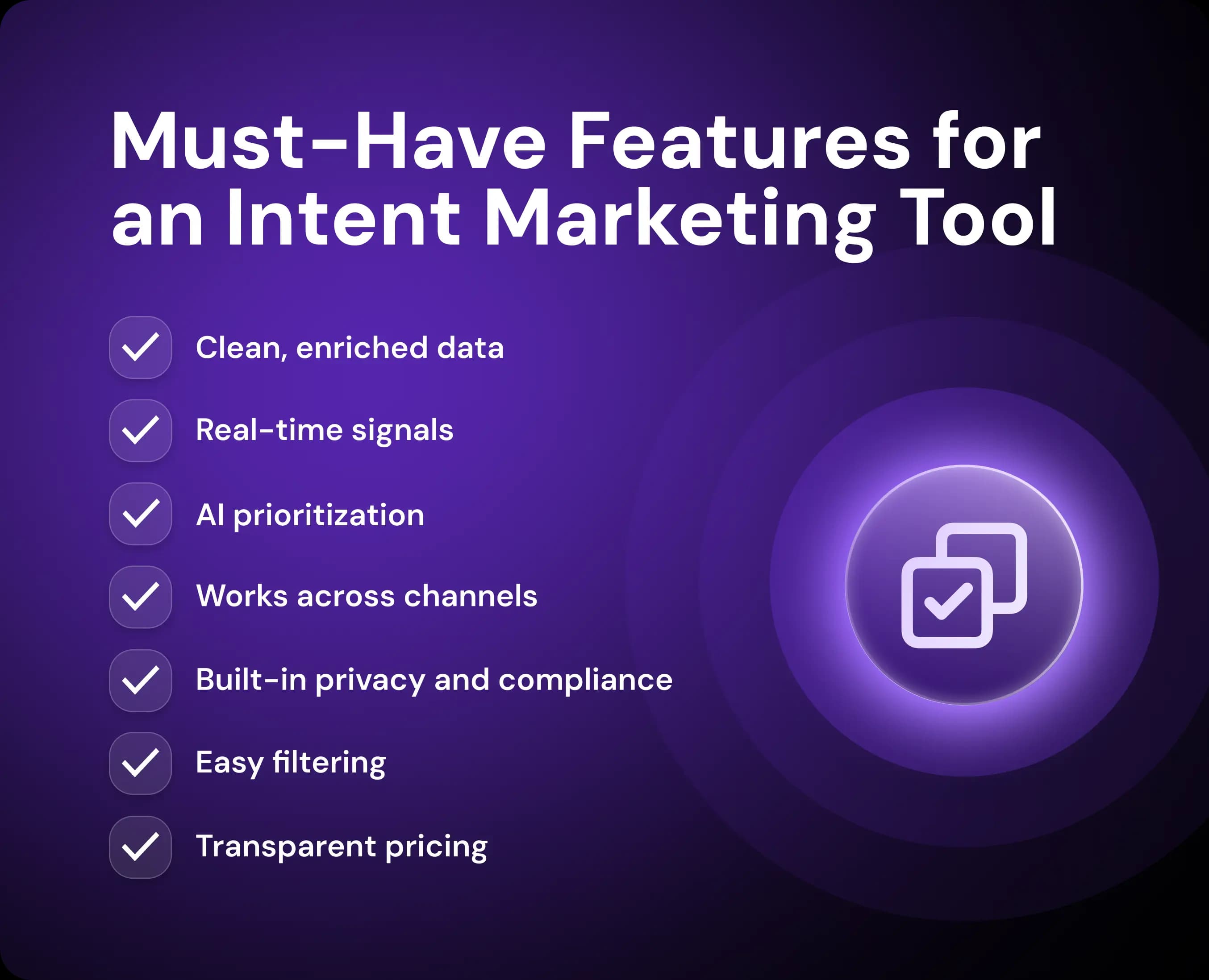 Intent Marketing Tool Features