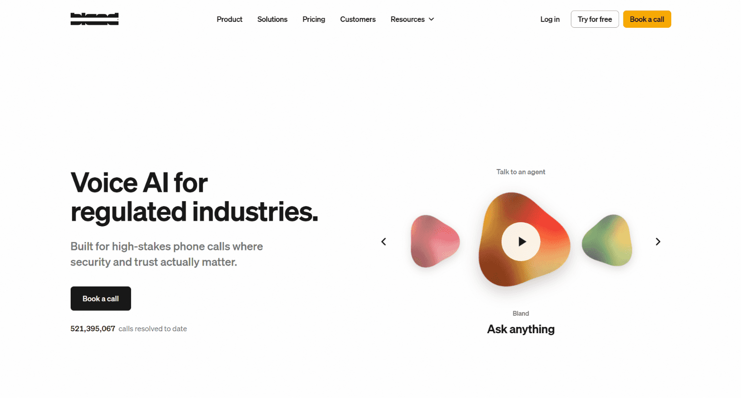 Bland AI Homepage