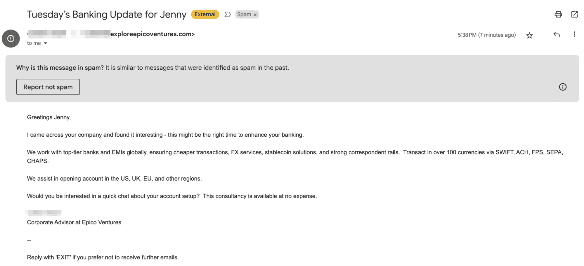 Sample Outreach Email to Jenny