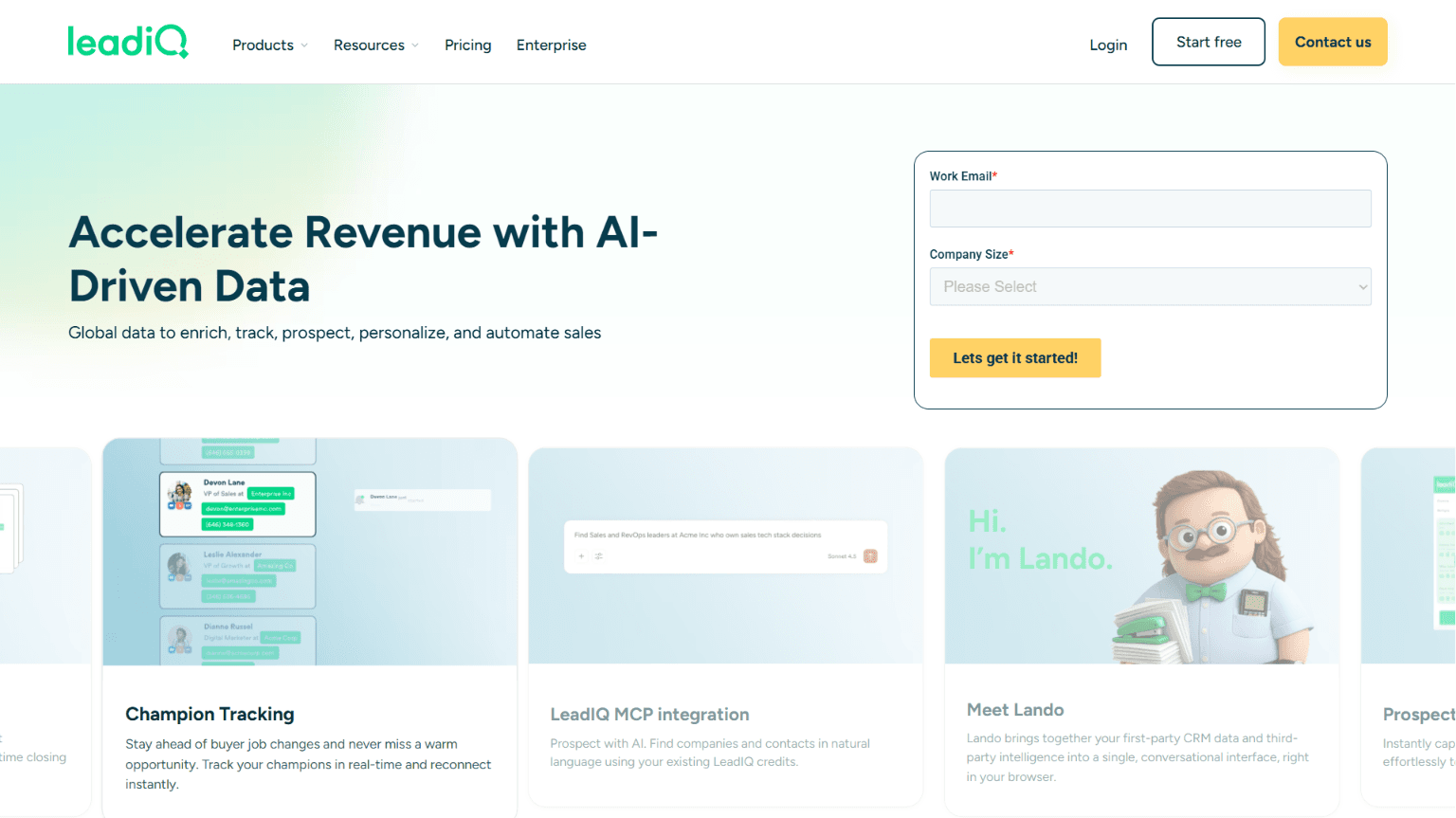 LeadIQ Homepage