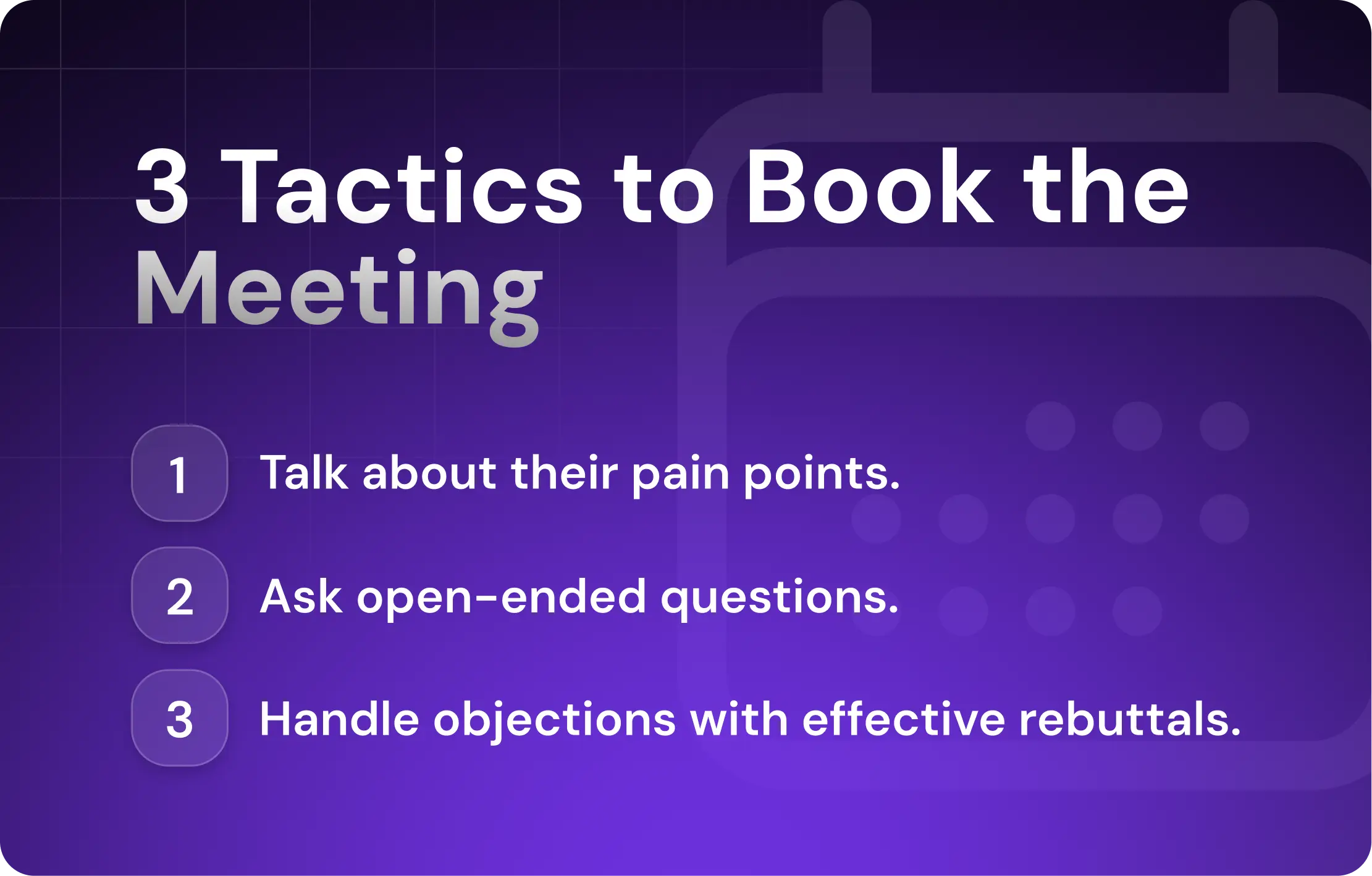 3 Tactics to Book the Meeting