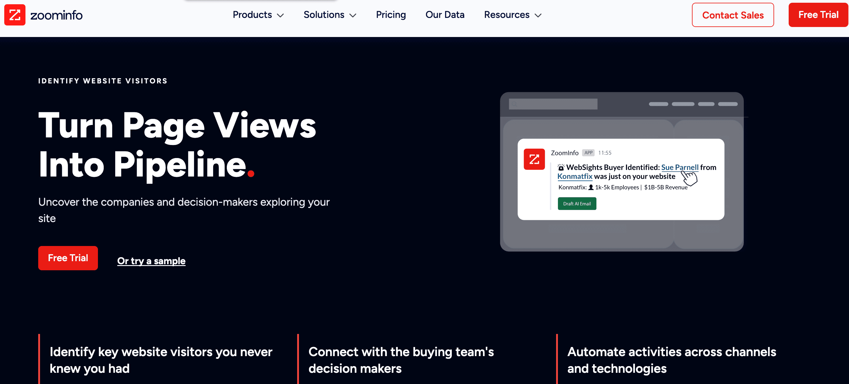 ZoomInfo Homepage