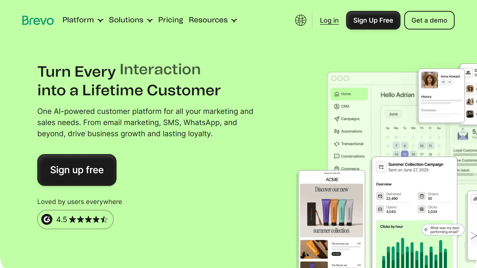 Brevo Homepage