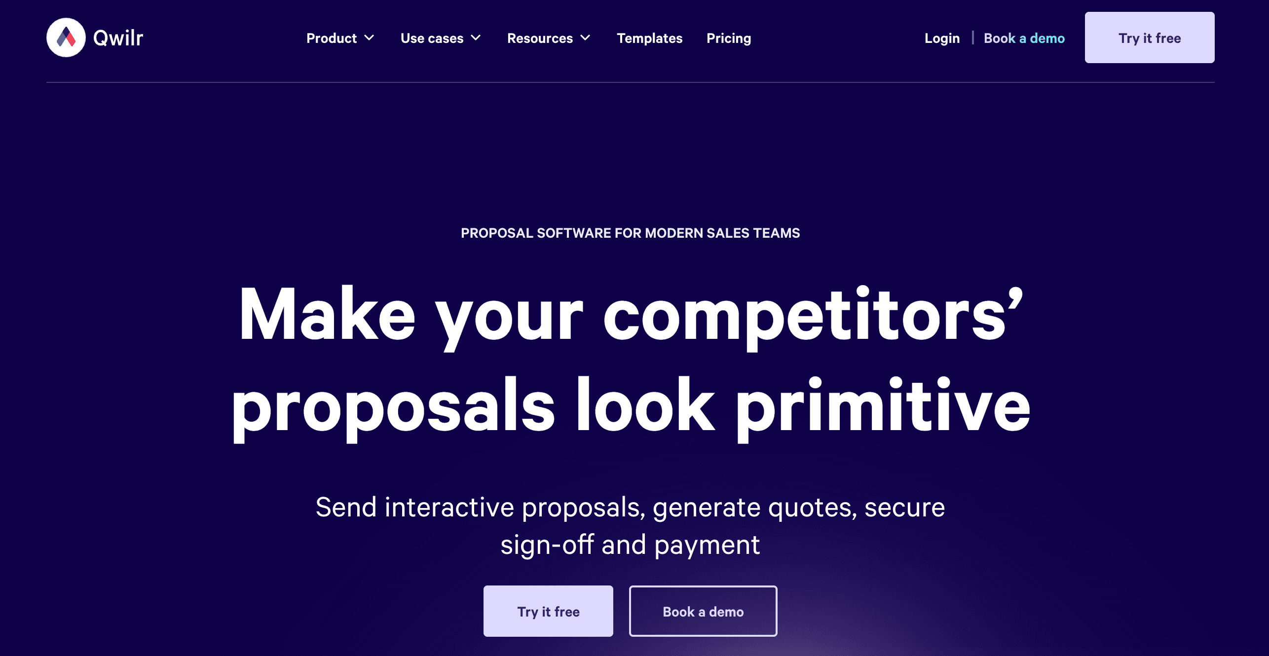 Qwilr Homepage