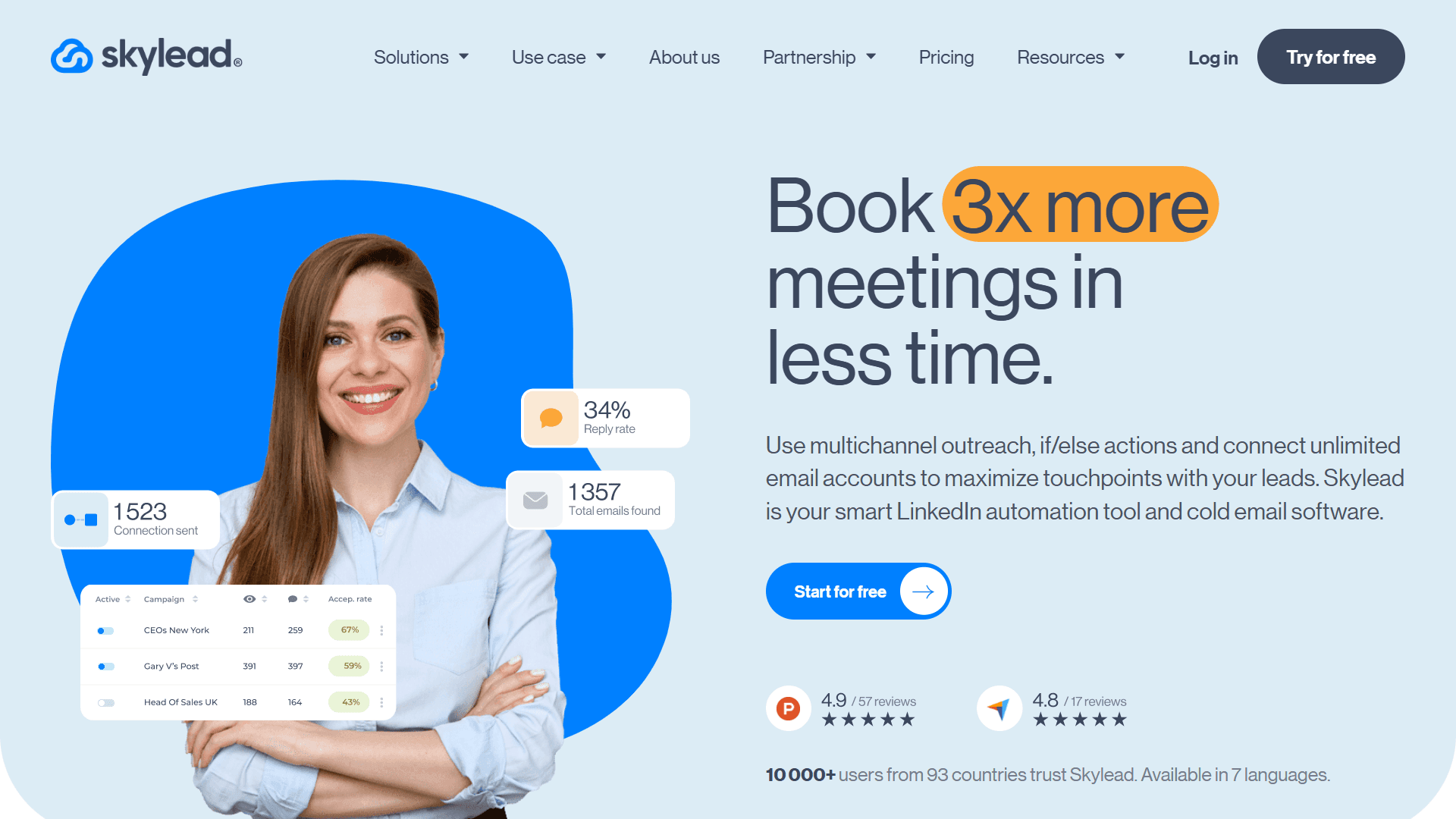 Skylead Homepage