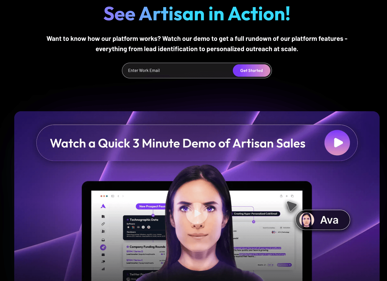 Artisan Landing Page